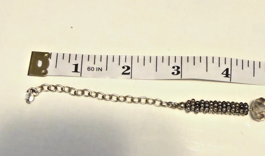 17”-20” Unbranded Faux Pearl Purple/Clear Beaded Gold Tone Necklace