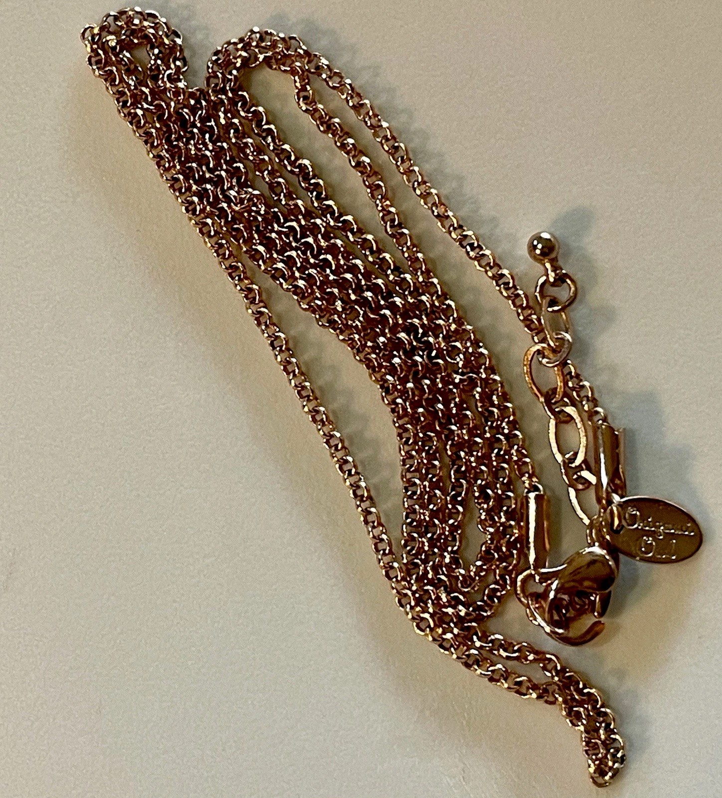 Authentic Origami Owl 24-26” 2mm Rose Gold Tone Rolo Chain – NEW (Ref#104)