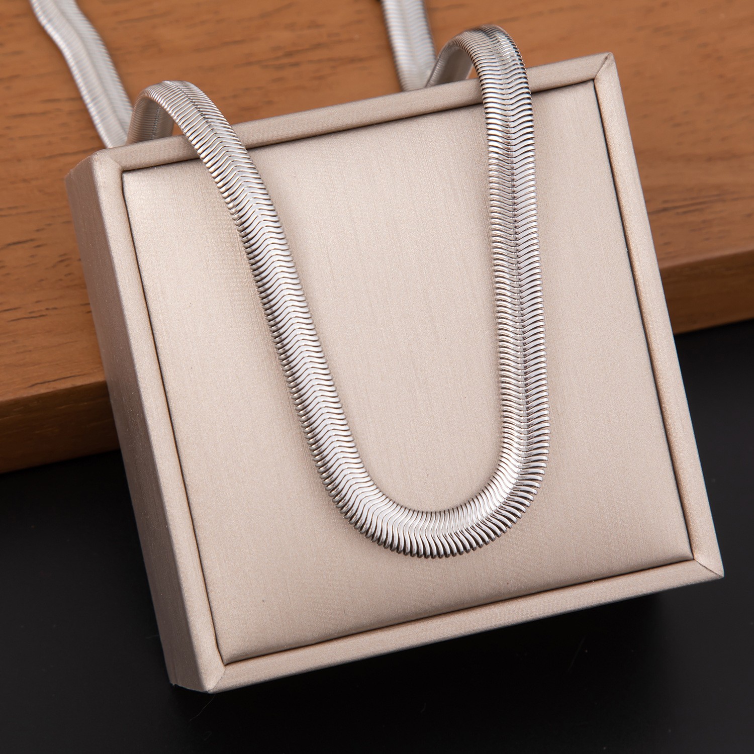Silver Plated Flat Snake Chain 18- 24 In Necklace 2-4 mm Men Women Jewelry USA