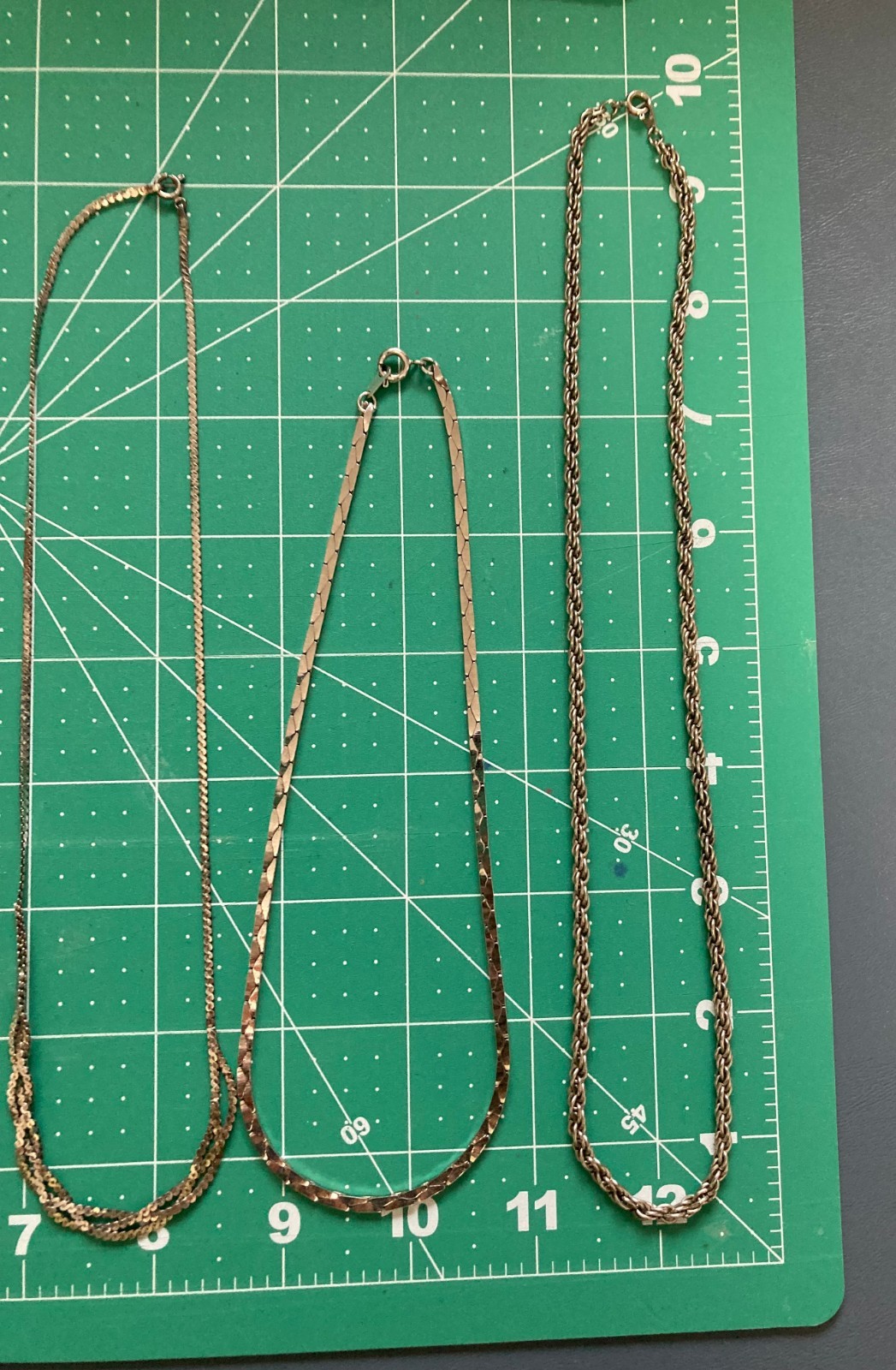 Lot of 6 Gold And Silver Tone Necklace Chains~Various Styles and Lengths