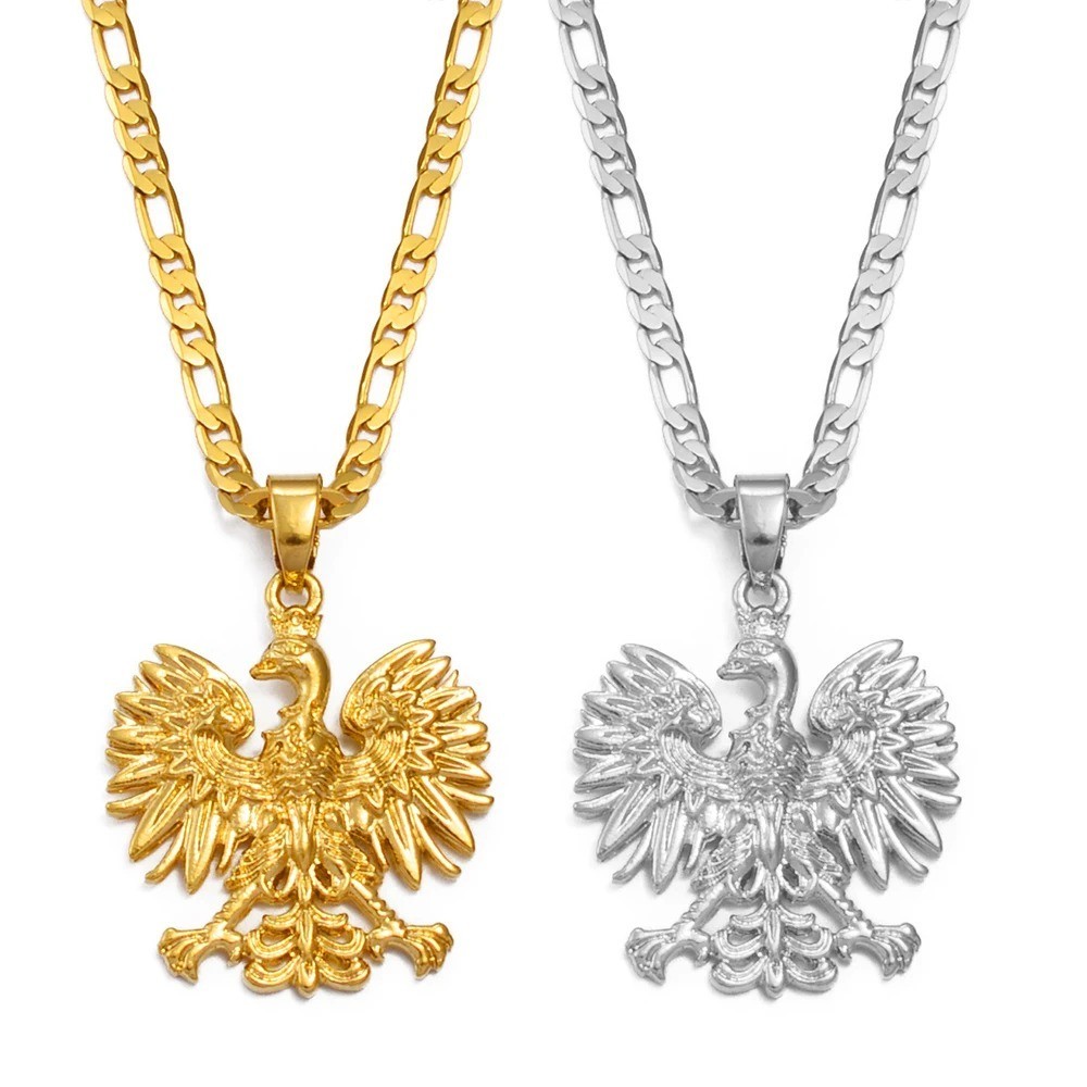 Symbol Eagle Necklace Polska Poles Poland Pendant Fashion Jewelry Accessories