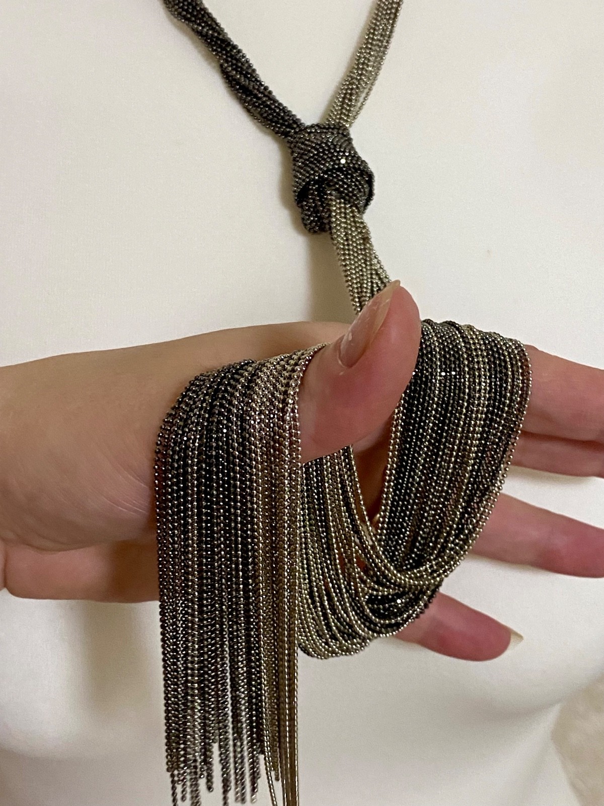 Fabiana Filippi Monili Chain Tassel Necklace