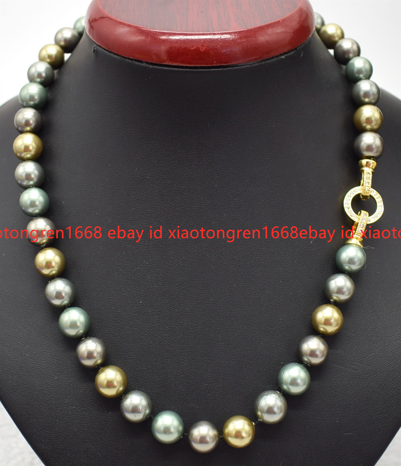 New Natural 8/10/12mm Multicolor Shell Pearl Gems Round Beads Necklace 16-28in