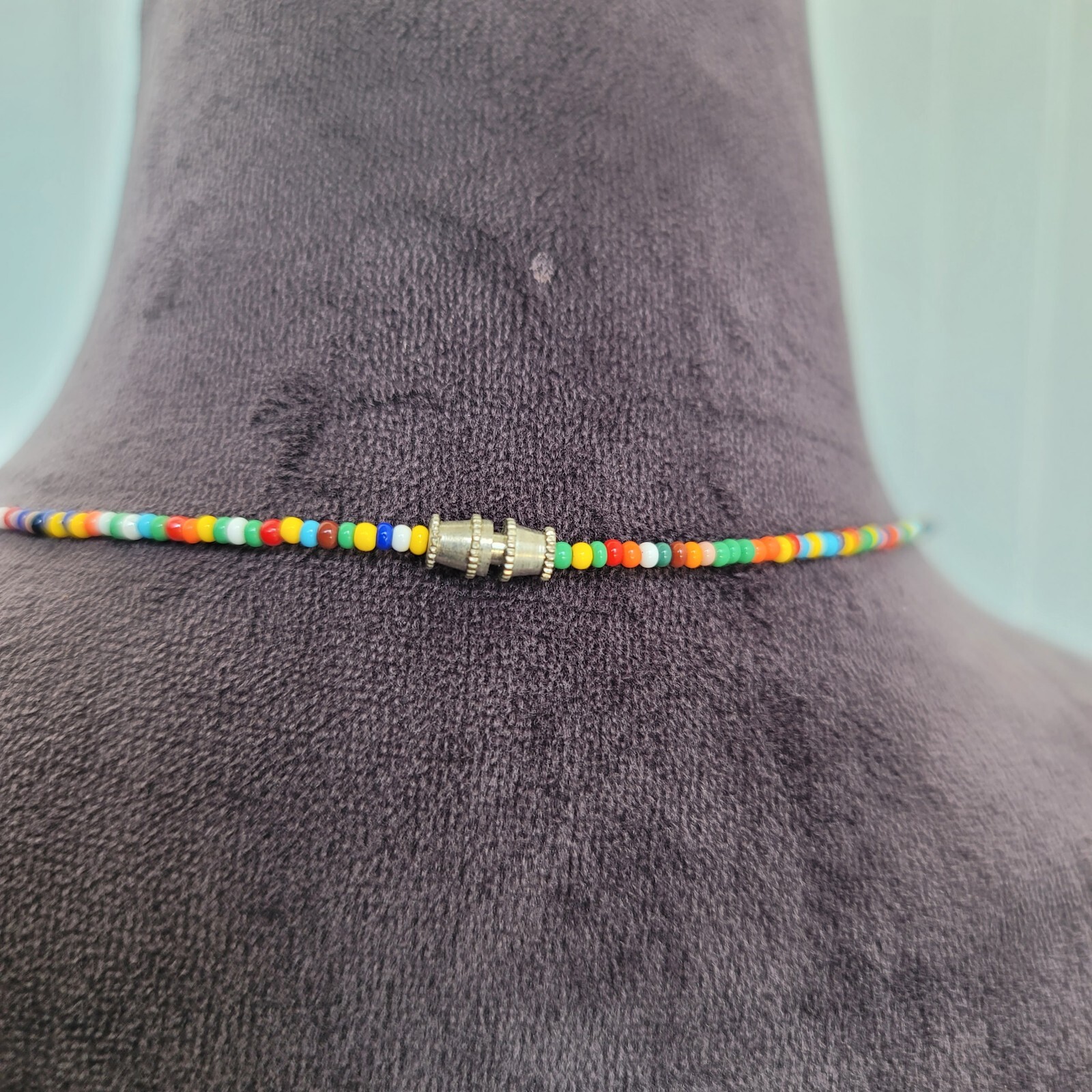 Colorful Beads Strand String Beaded Choker Necklace Jewelry Women Gift 22″