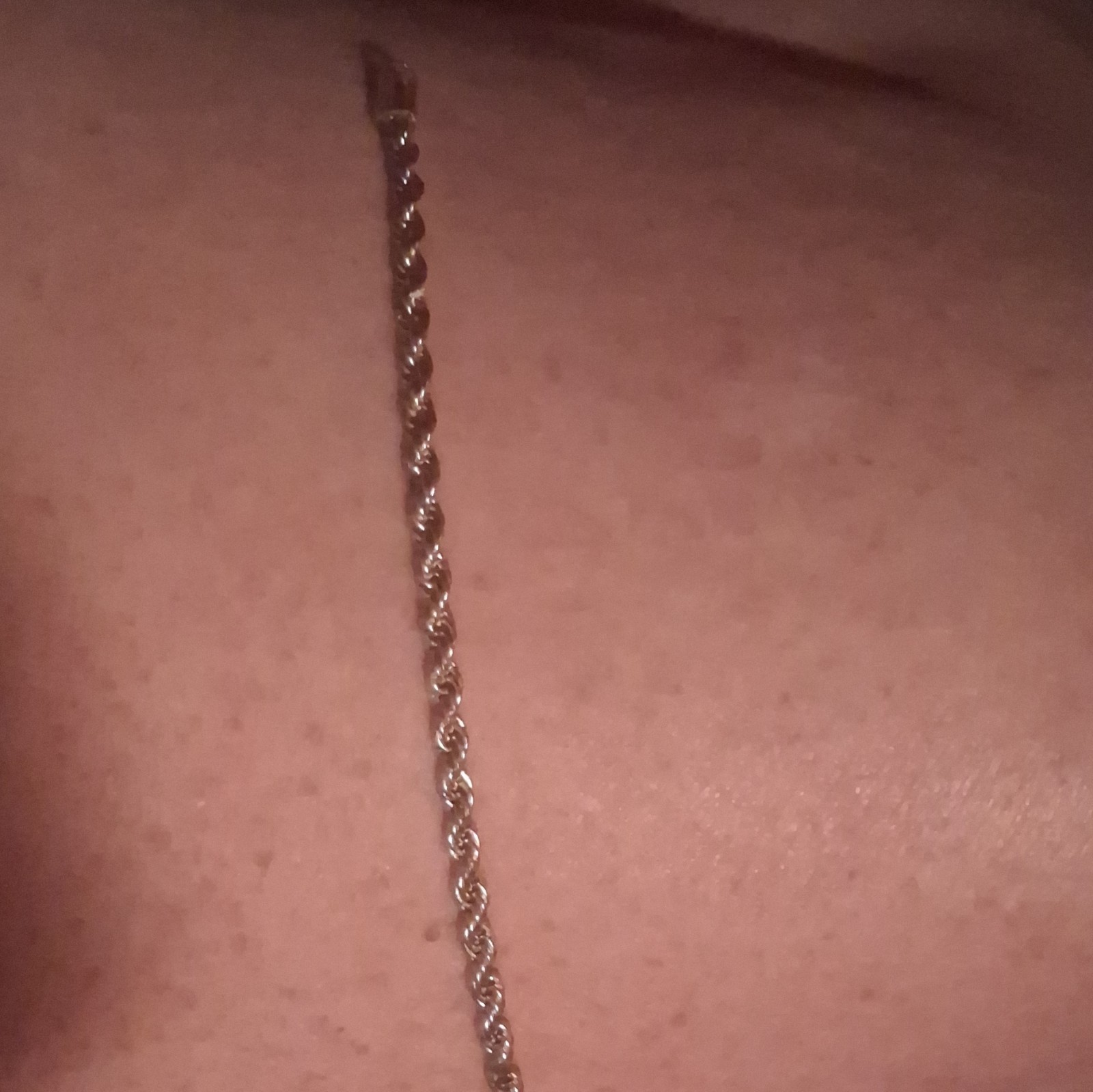 Gold Tone Rope Chain Necklace, Yellow Gold Metal, Chain Style, No Stones