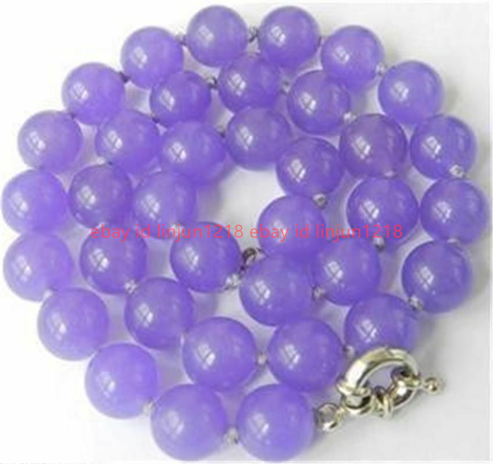 Natural 6/8/10/12/14mm Purple Alexandrite Round Gemstone Beads Necklace 14-36″
