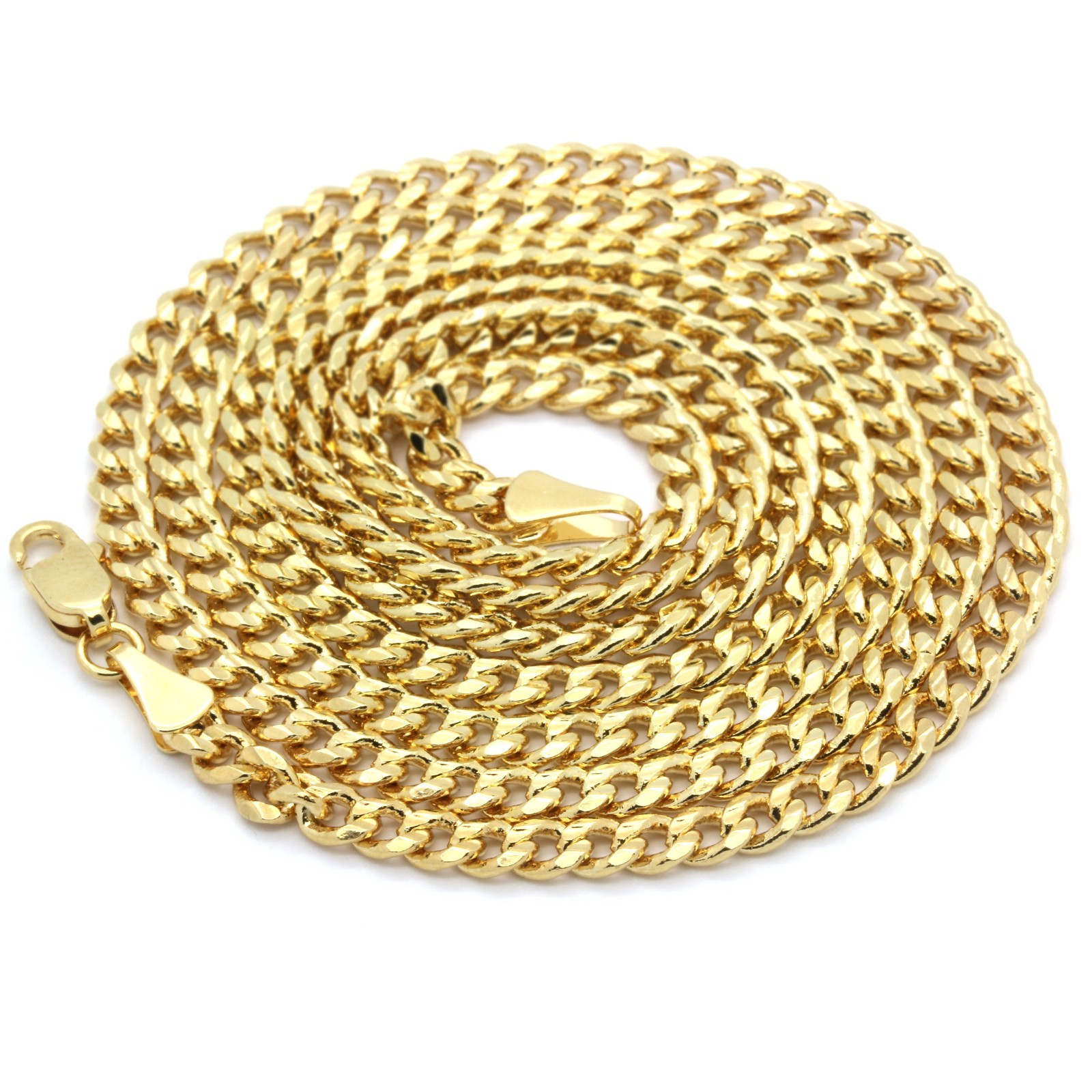 Men’s 14k Gold Plated Black Stripe Micro Pharaoh Pendant Hip Hop 30″ Cuban Chain