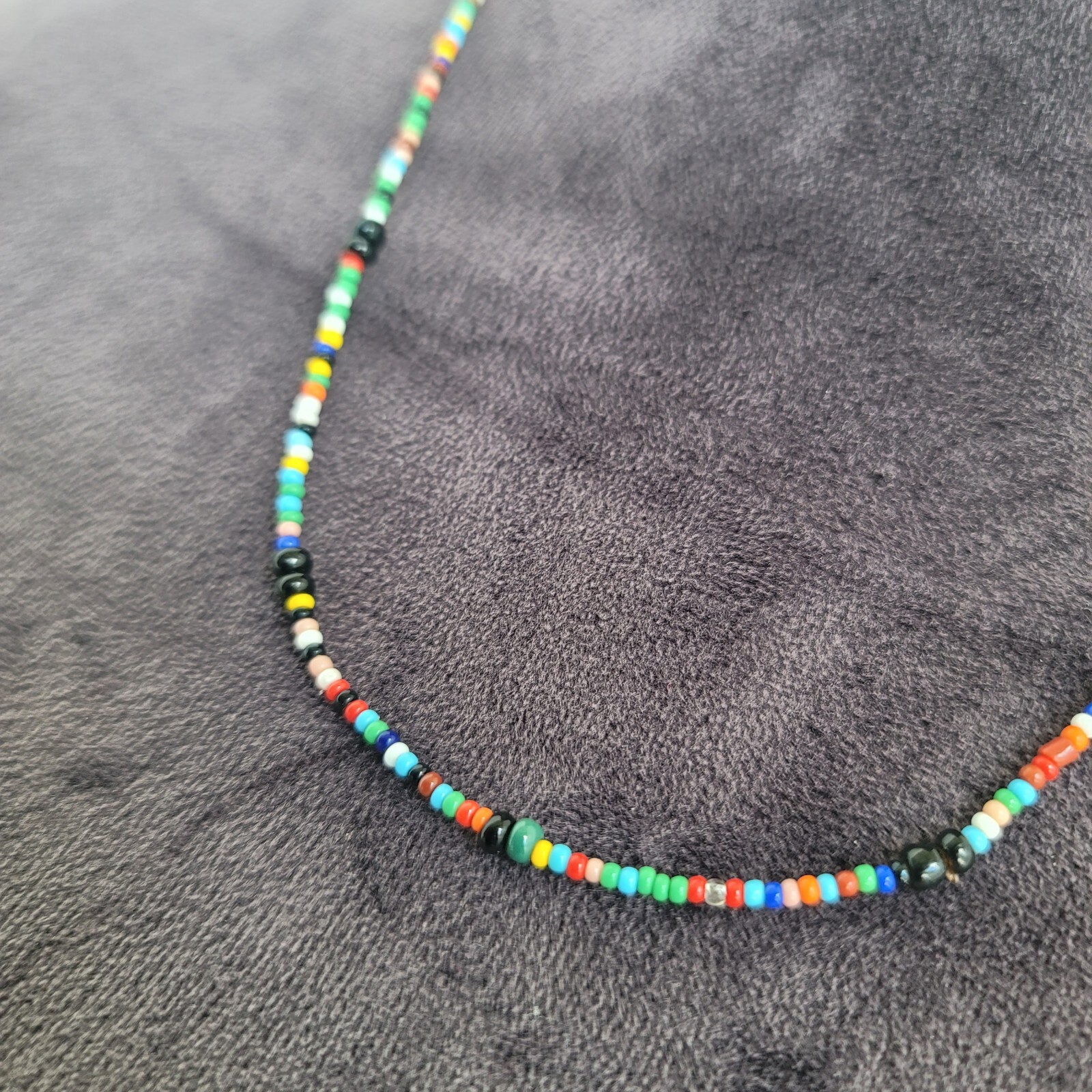Colorful Beads Strand String Beaded Choker Necklace Jewelry Women Gift 22″