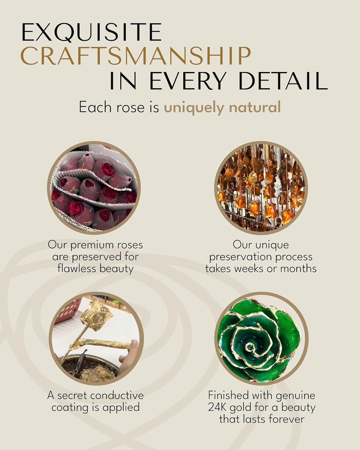 24K Gold-Dipped Rose with Emerald May Birthstone in Luxury Gift Box