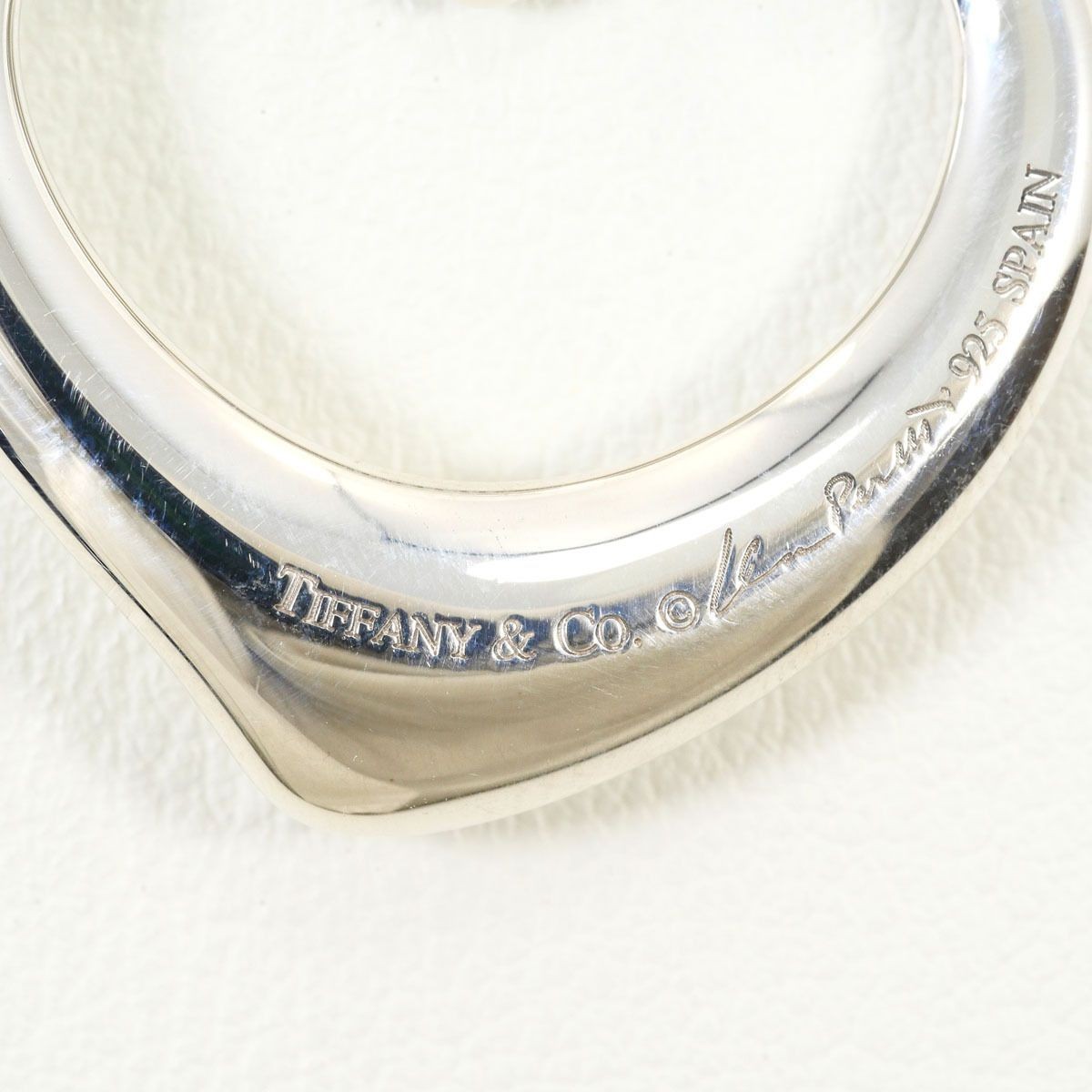 Tiffany & Co Open Heart Silver Pendant Top Necklace Unadated One Size Used