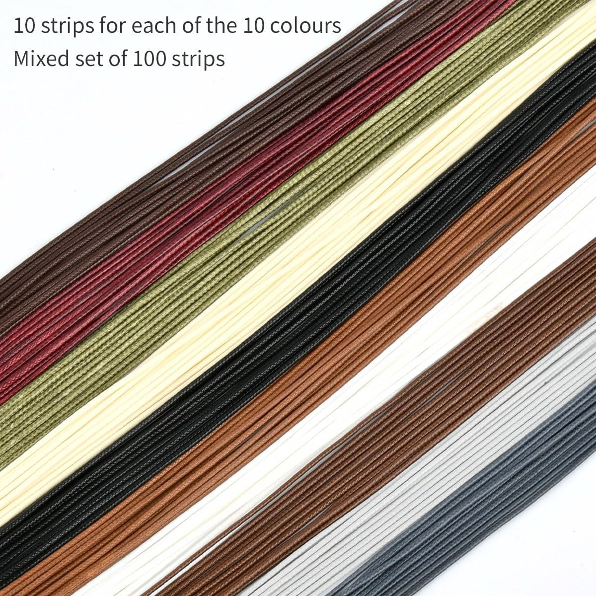 100Pcs Leather Necklace Cord Bulk with Clasp, 20Inch Colorful Brown