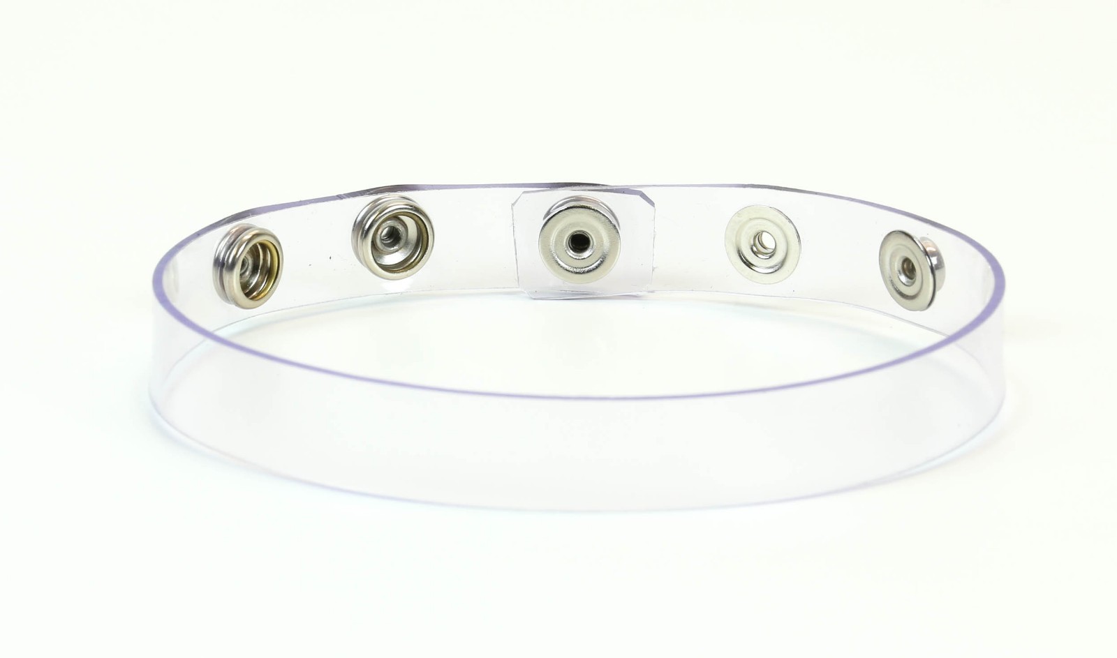 Clear Vinyl PVC Plain Arm Band 3 Snap Fetish BDSM Punk Goth Fetish Choker