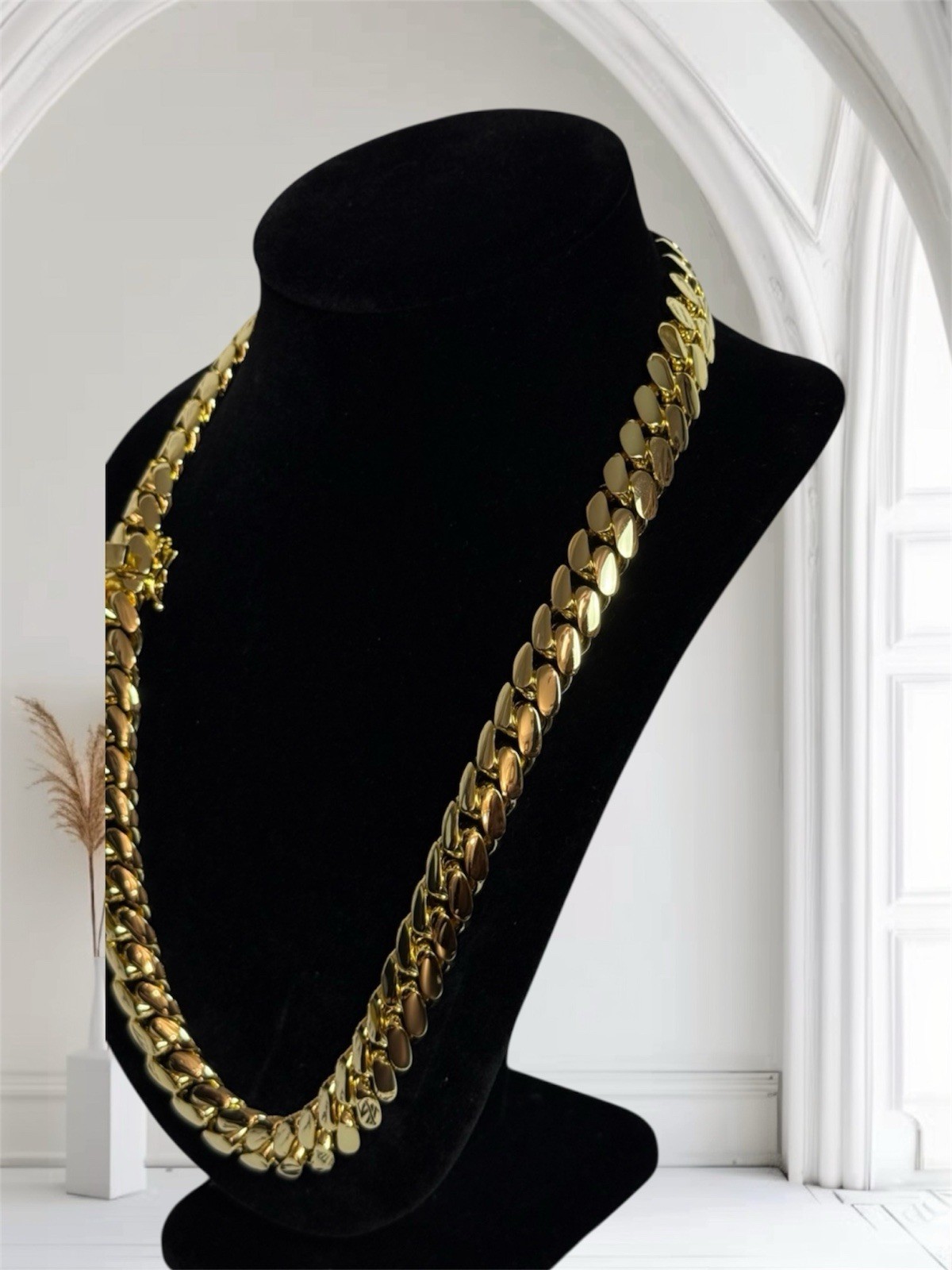 Miami Premium Water Resistant Cuban Link Gold Plated Chain 14mm 18k & 14k