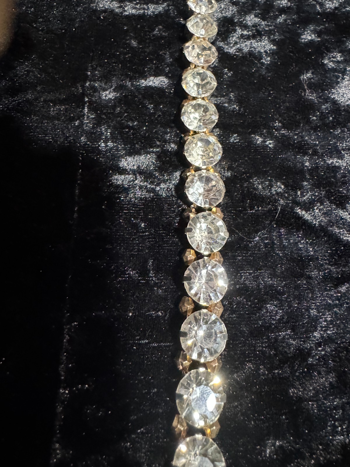 Tennis Necklace Chain White Colorless Rhinestone Silver Gold Round 10 m 24.5 in