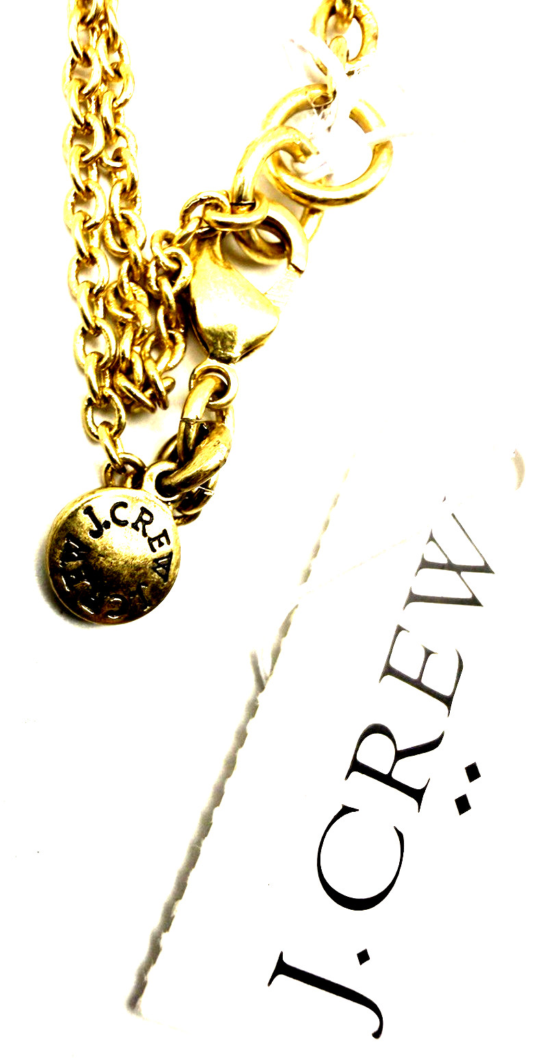 NWT J. Crew 25″ Crystal Clover Y Drop Necklace