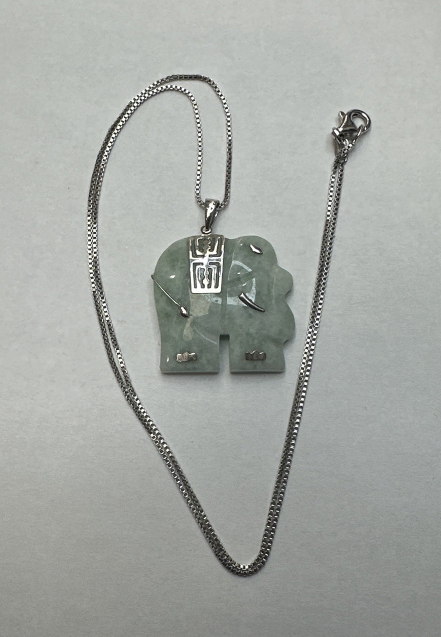 925 Sterling Silver Elephant Harmony Pendant Necklace