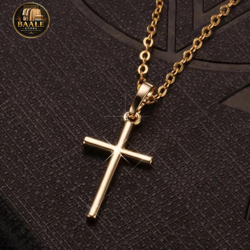 Necklace Simple Fashion Cross Pendants Unisex Jewelry Men Women Gift