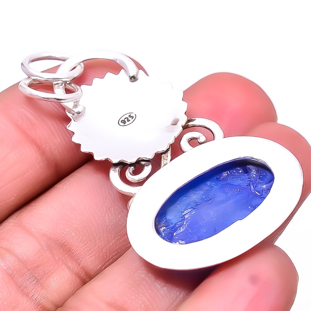 Kyanite – Nepal Designer Handmade 925 Sterling Silver Pendant 2.03″ P941219637