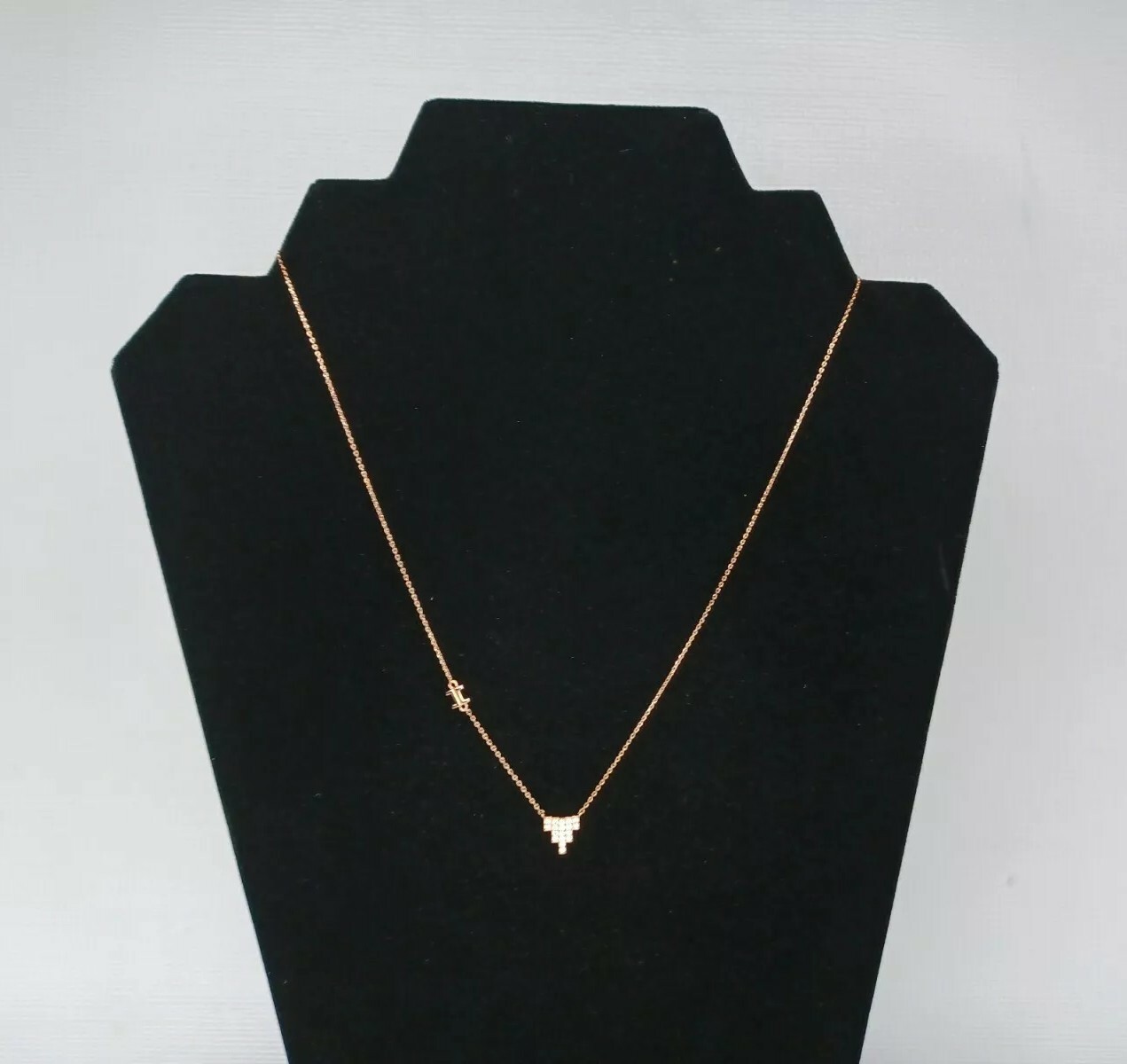Rose Gold Tone 18 Inch Pendant Necklace