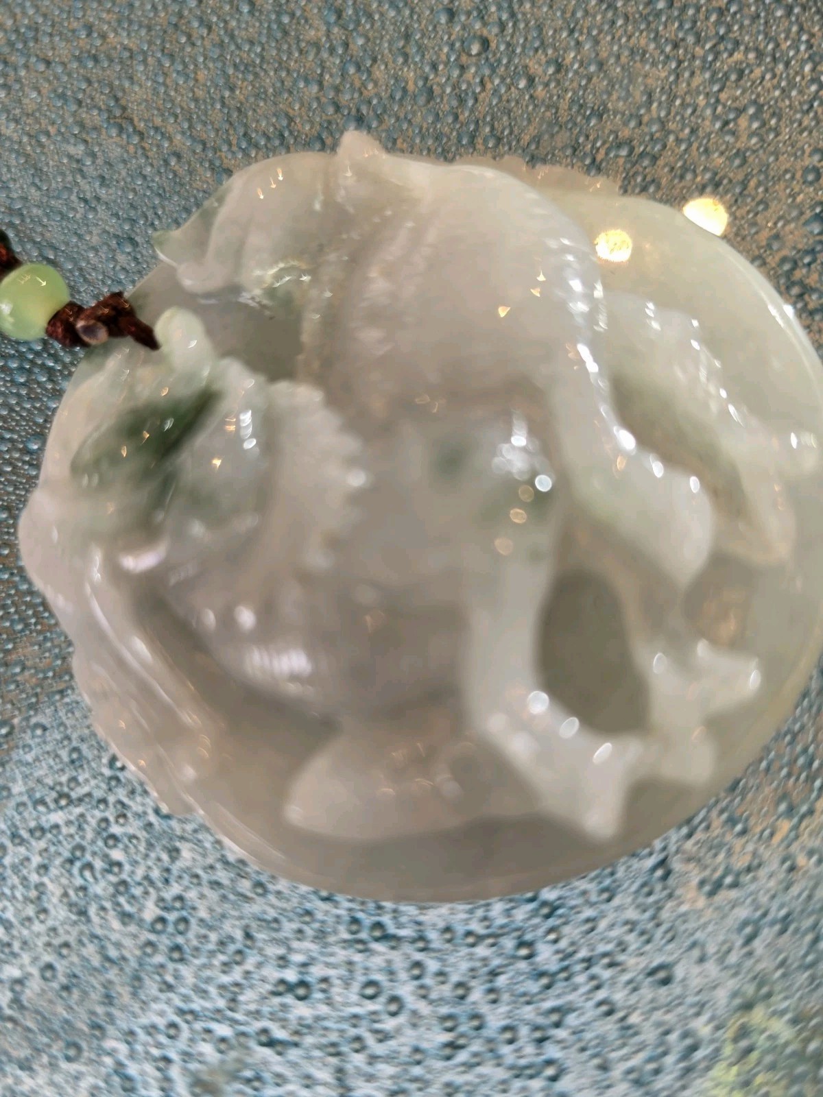 Natural A grade Carve jade Jadeite Pendant Chinese Kylin, Qilin or Kirin (麒麟)