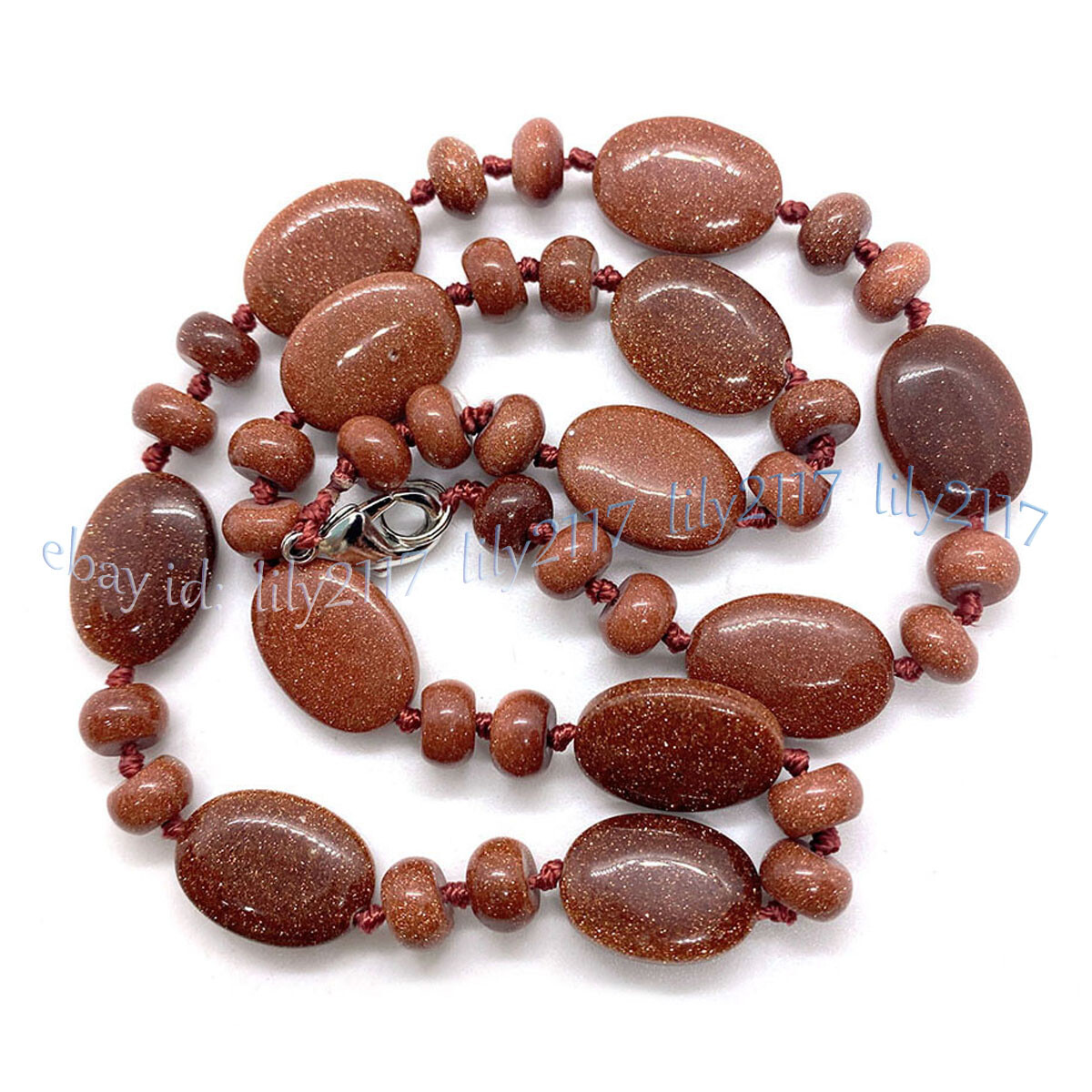 Natural 5x8mm Rondelle 13x18mm Flat Oval Gemstone Beads Necklace 14-36”