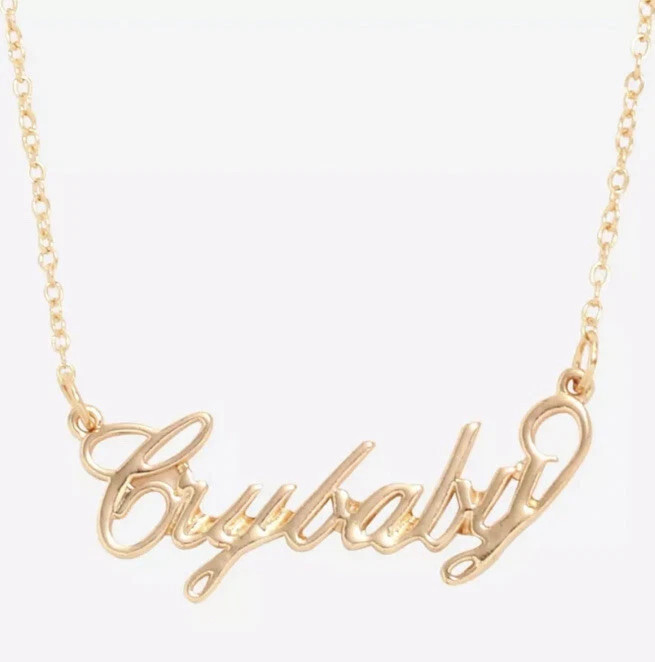 Melanie Martinez Crybaby Nameplate Gold Tone Necklace BRAND NEW SEALED