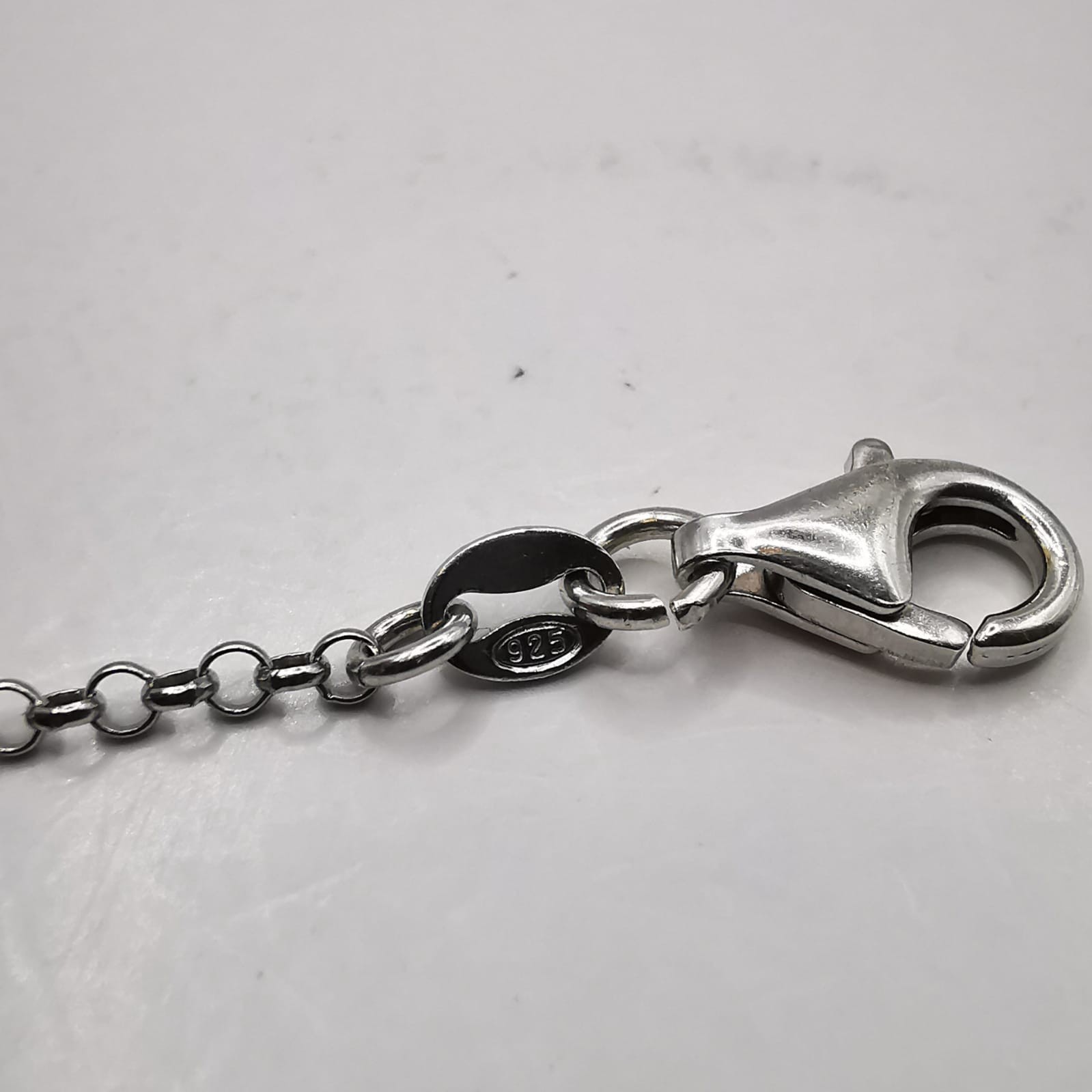 Vintage 925 Sterling Silver Infinity Rolo Chain Necklace 3.85g Adjustable 15-17″
