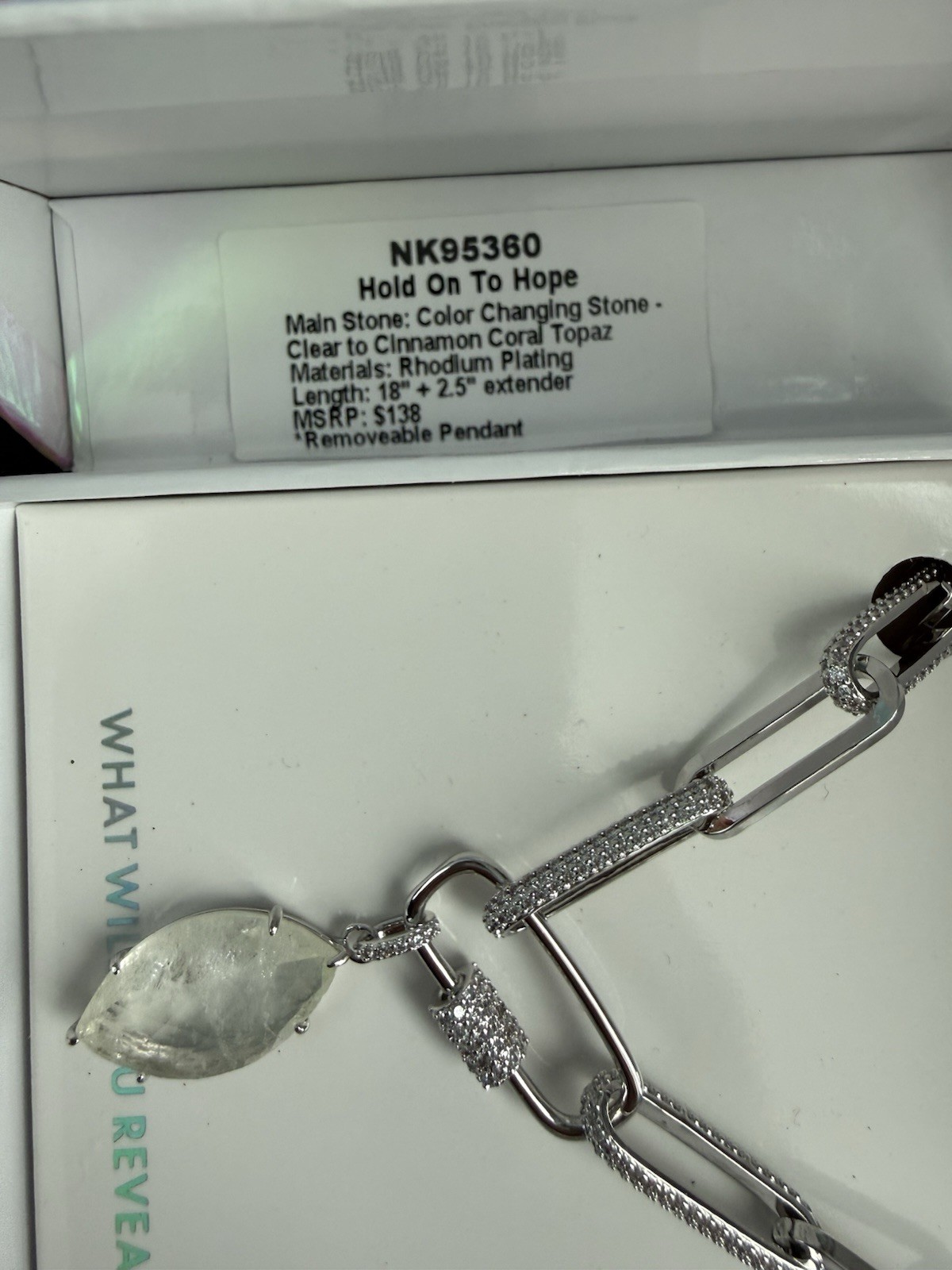 Bomb Party Mental Health Awareness Hold Onto Hope Necklace NK95360