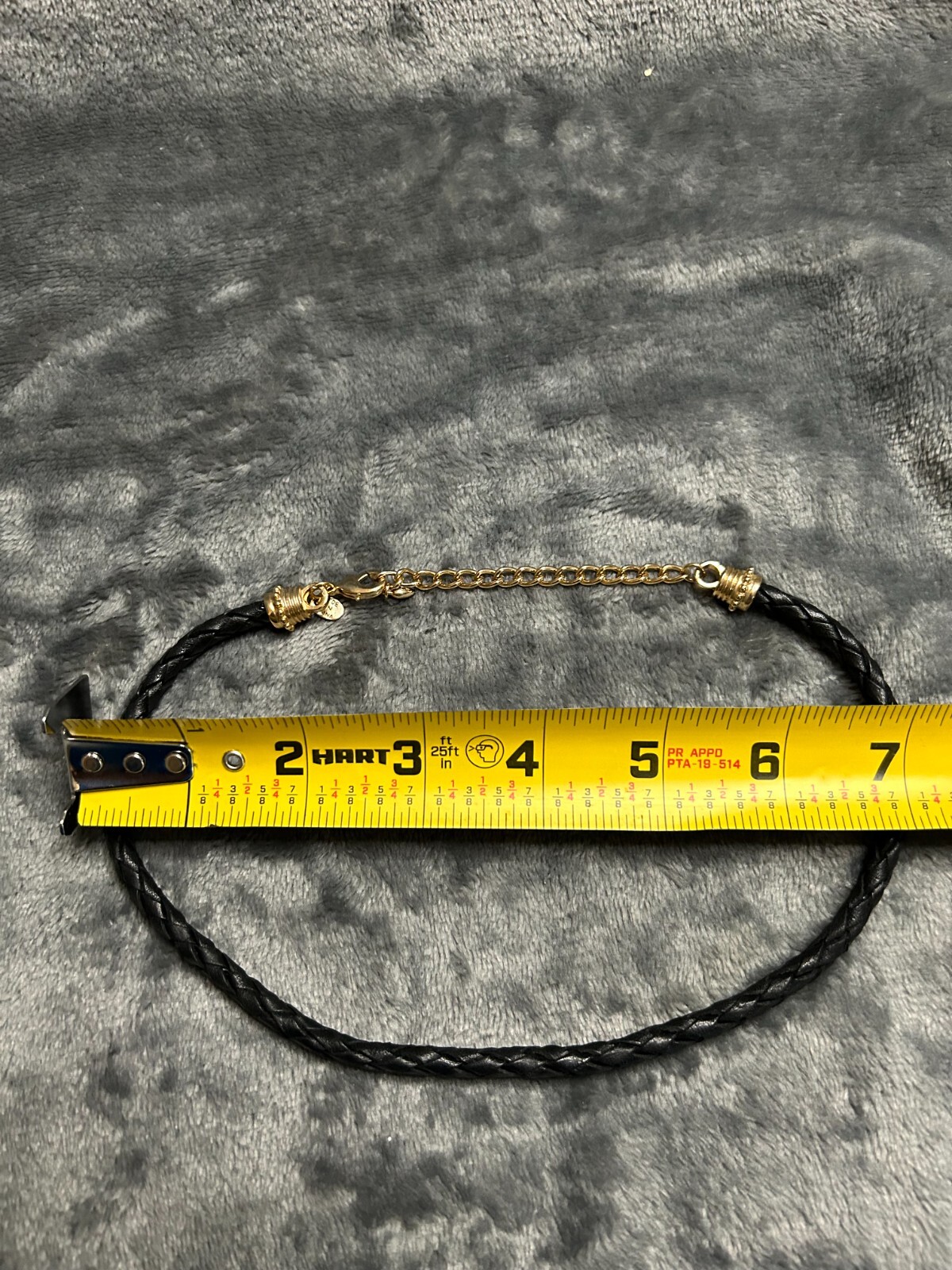 Estate Black Braided Rope Cord Necklace