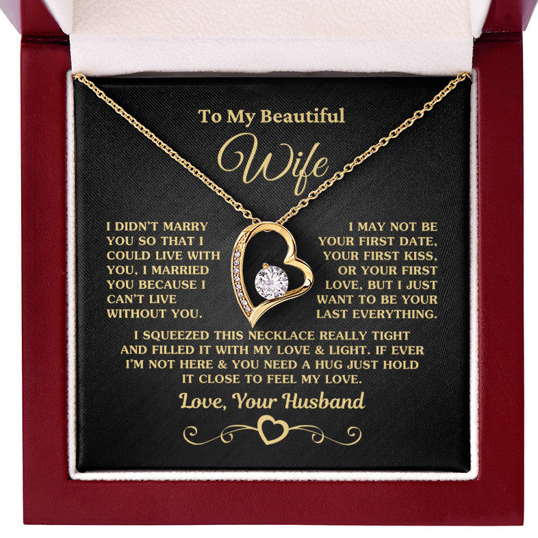 To My Wife Necklace From Husband, Gift For Her, Necklace For Wife Anniversary