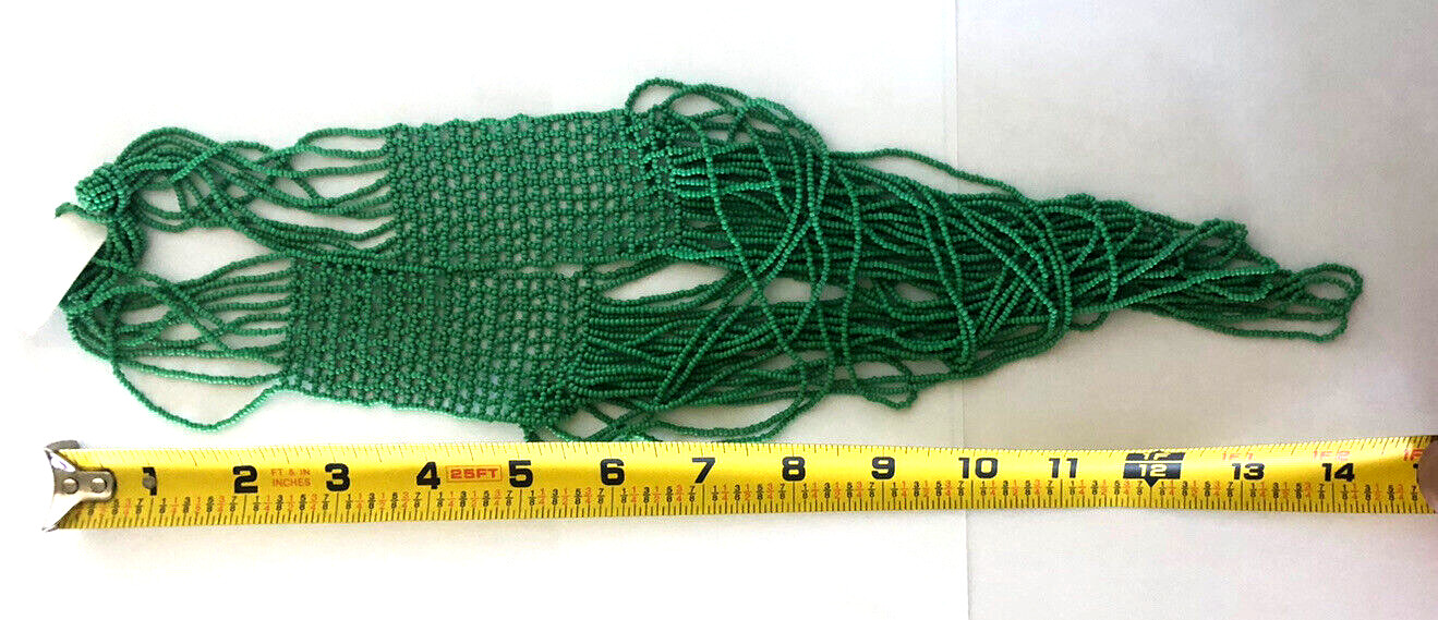 BEAUTIFUL RARE GREEN POTAY 14″ WATERFALL NECKACE MADE IN NEPAL