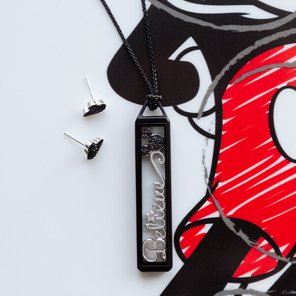 Origami Owl Disney® MICKEY MOUSE SILVER LIVING LOCKET Set W/ SWAROVSKI CRYSTALS