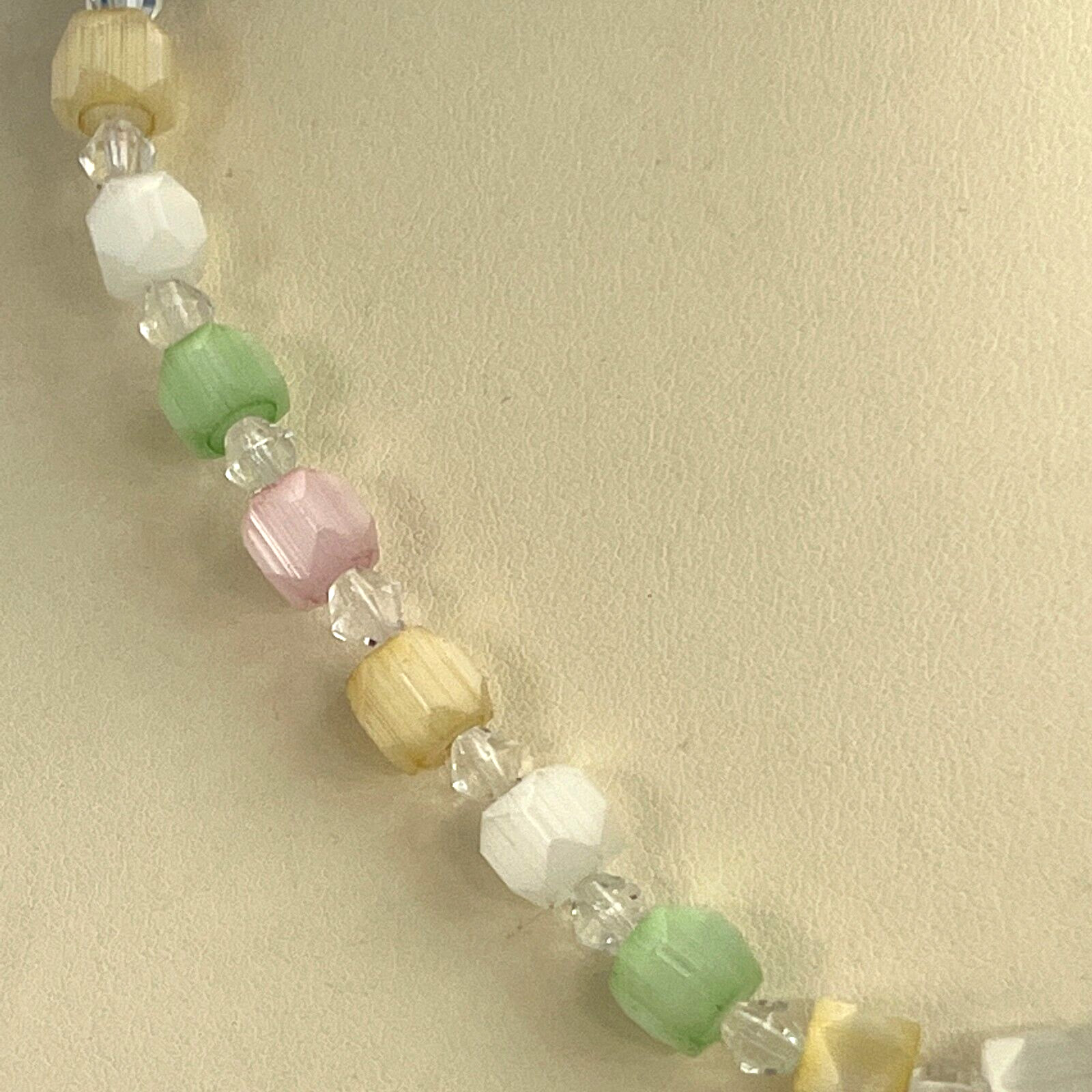 Multicolor Pastel Faux-Stone Necklace Kids, adults, summer