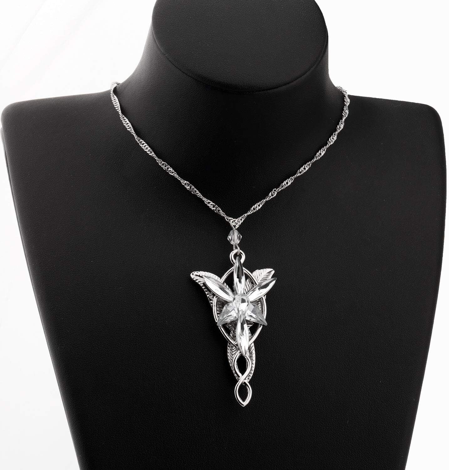 Arwen Evenstar Necklace Elvish Pendant Cosplay Jewelry Gift for Women Girls Men