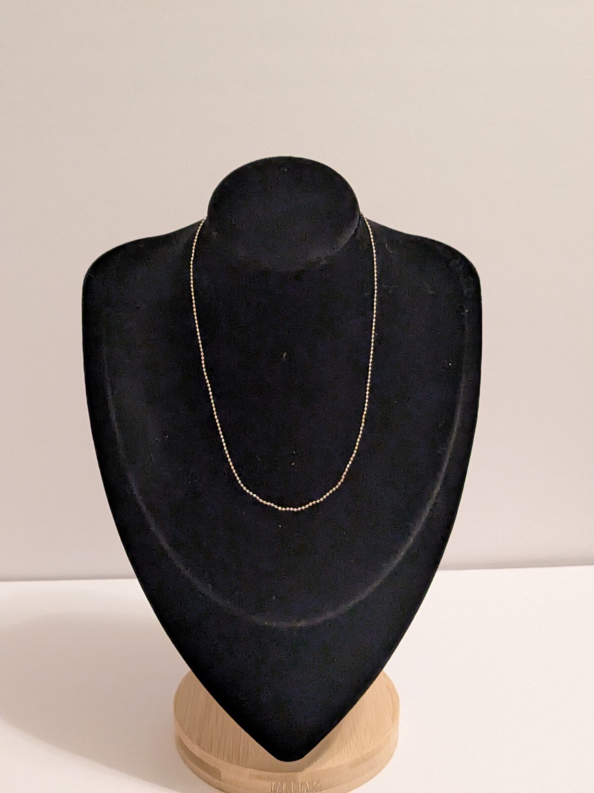 Silver Tone Ball Bead Chain Necklace By Adult Jewels. Minimalist. 15″.