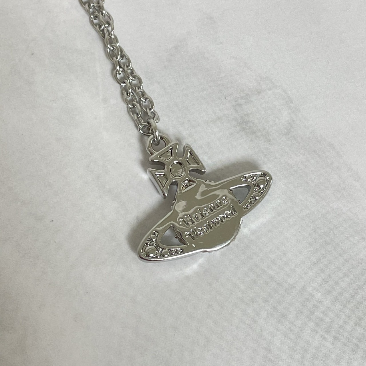 Vivienne Westwood Necklace Shooting Star Orb Light Blue 46cm w/drawstring NO BOX