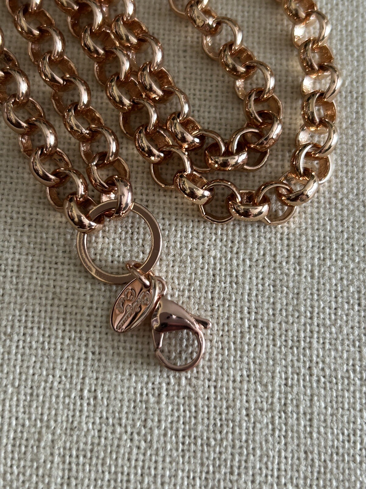 Authentic Origami Owl 18-20” Rose Gold Thick Rolo Chain “New”
