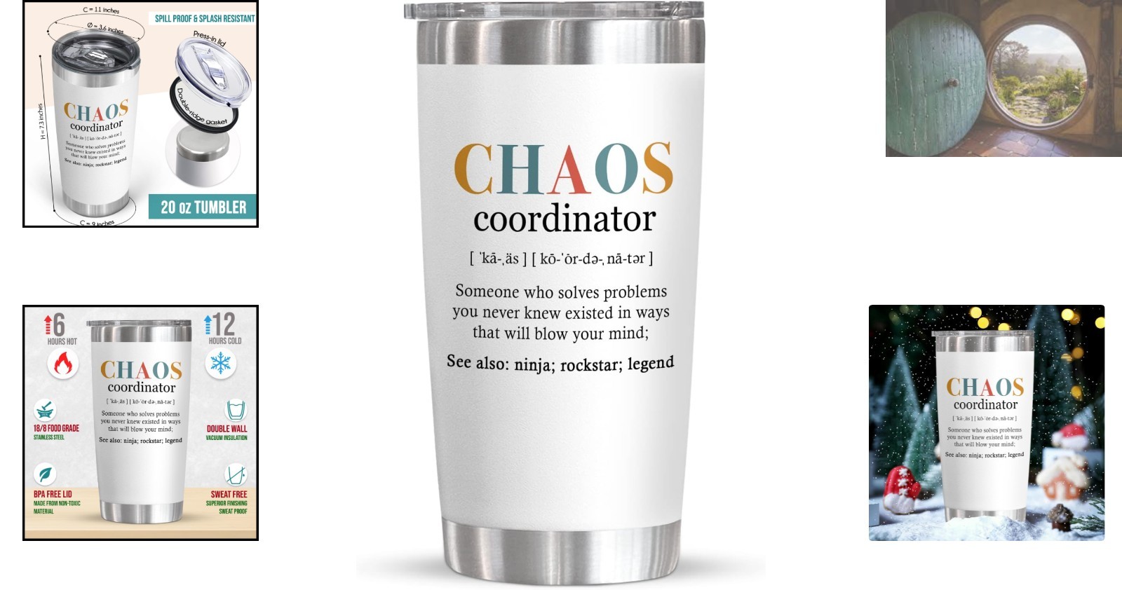 20 oz Chaos Coordinator Insulated Tumbler – Perfect Christmas Gift for Women