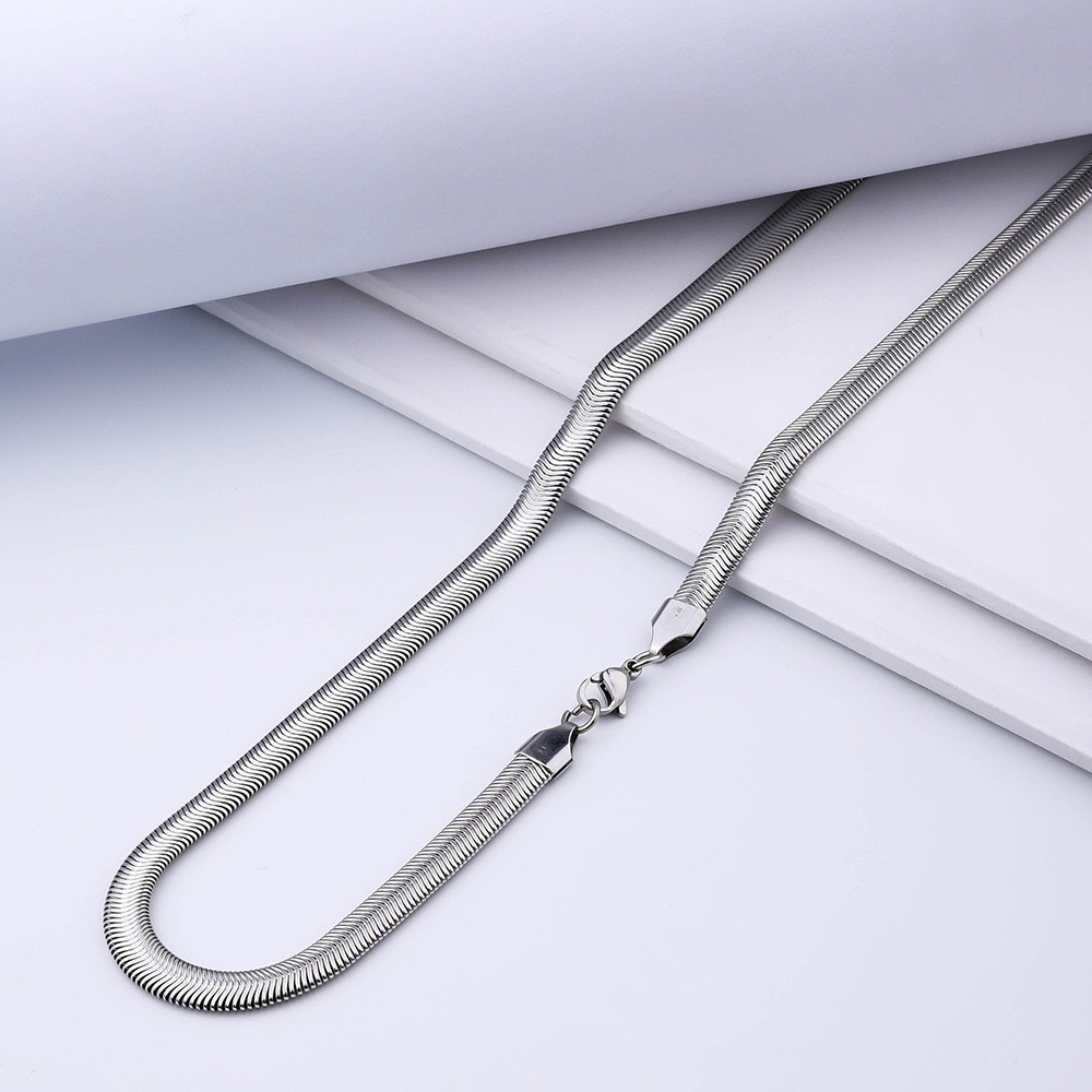Silver Plated Flat Snake Chain 18- 24 In Necklace 2-4 mm Men Women Jewelry USA