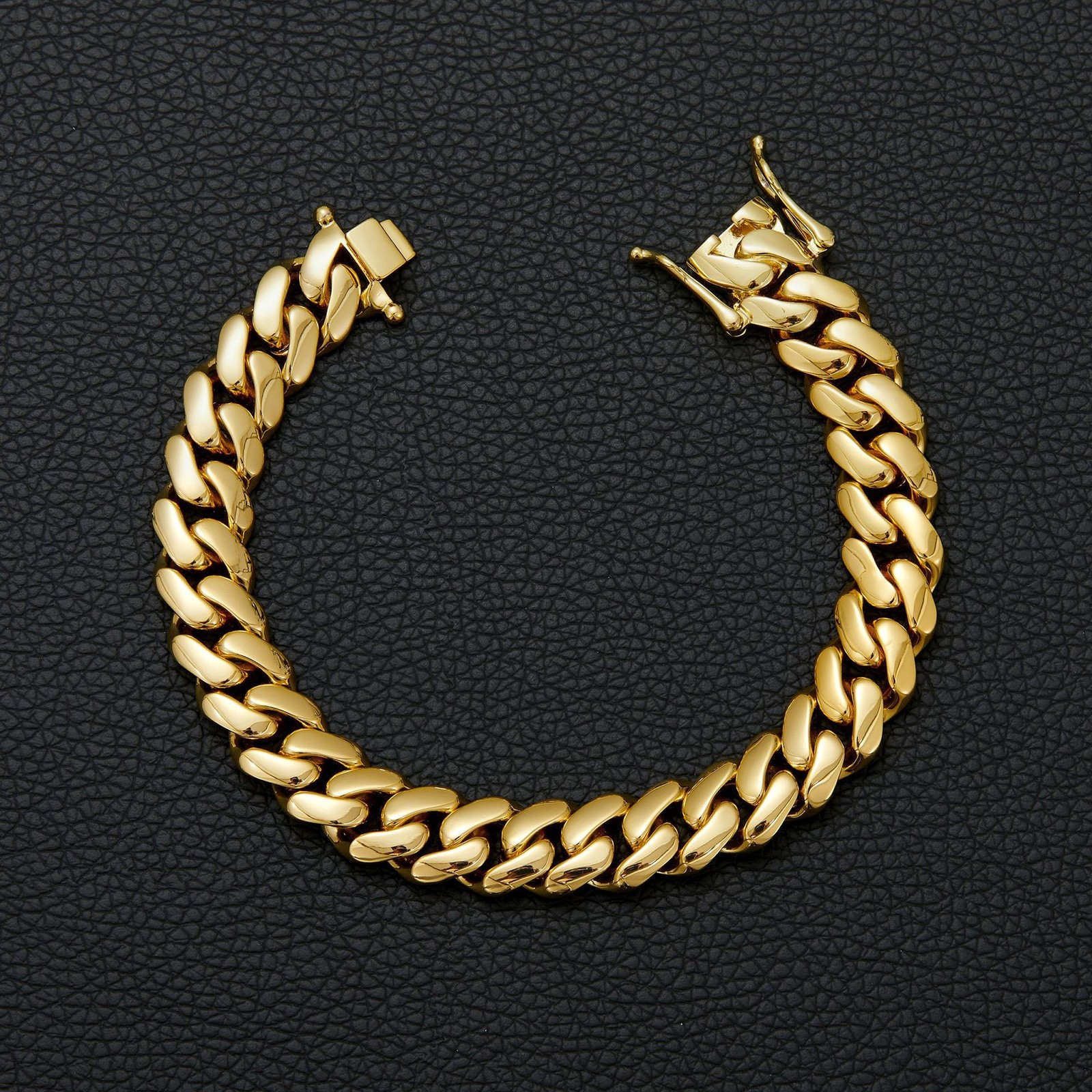 10mm-22mm Stainless Steel Miami Cuban Chain Necklace Bracelet 18K Gold Plated