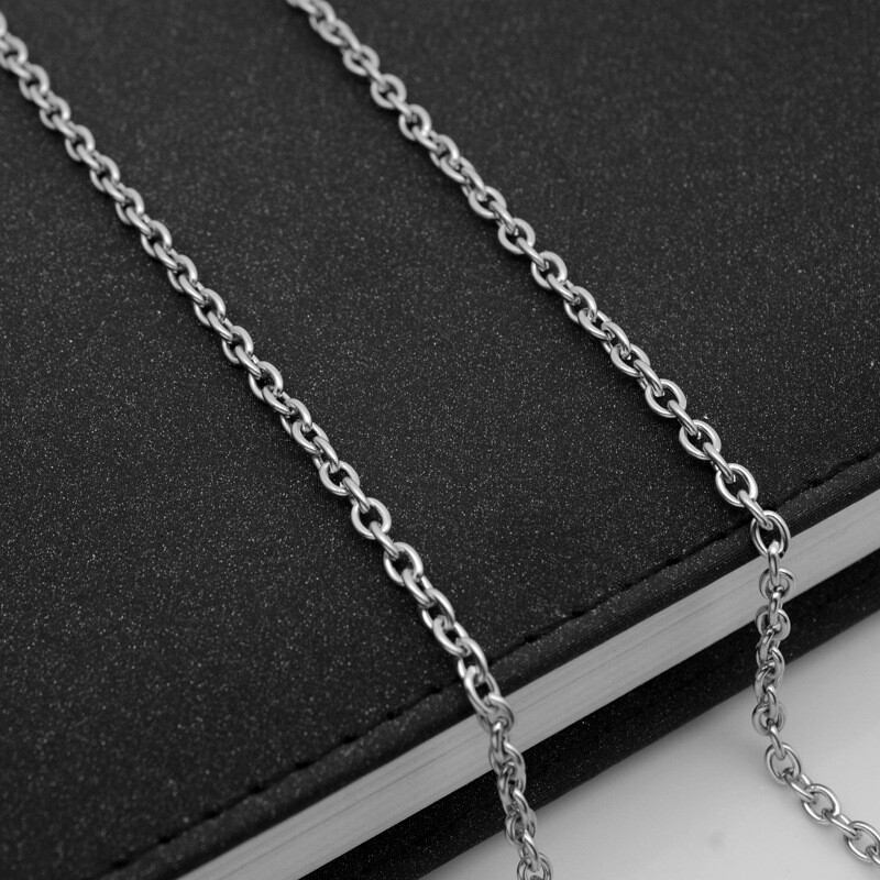Wholesale Stainless Steel Rolo Link Chain Necklace For Pendants Mens & Womens