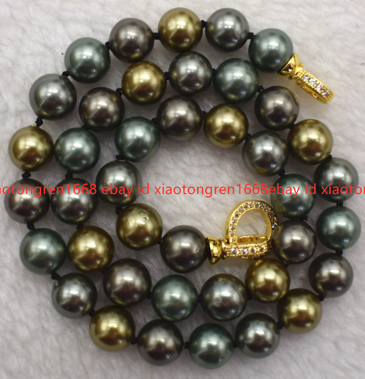 New Natural 8/10/12mm Multicolor Shell Pearl Gems Round Beads Necklace 16-28in