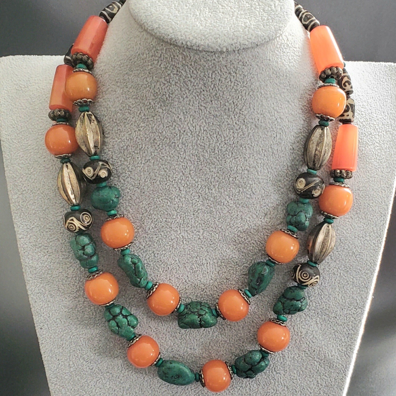 NWT Bohemian Boho Lot of 2 Necklaces 19 to 22 in. World Market Exclusive India