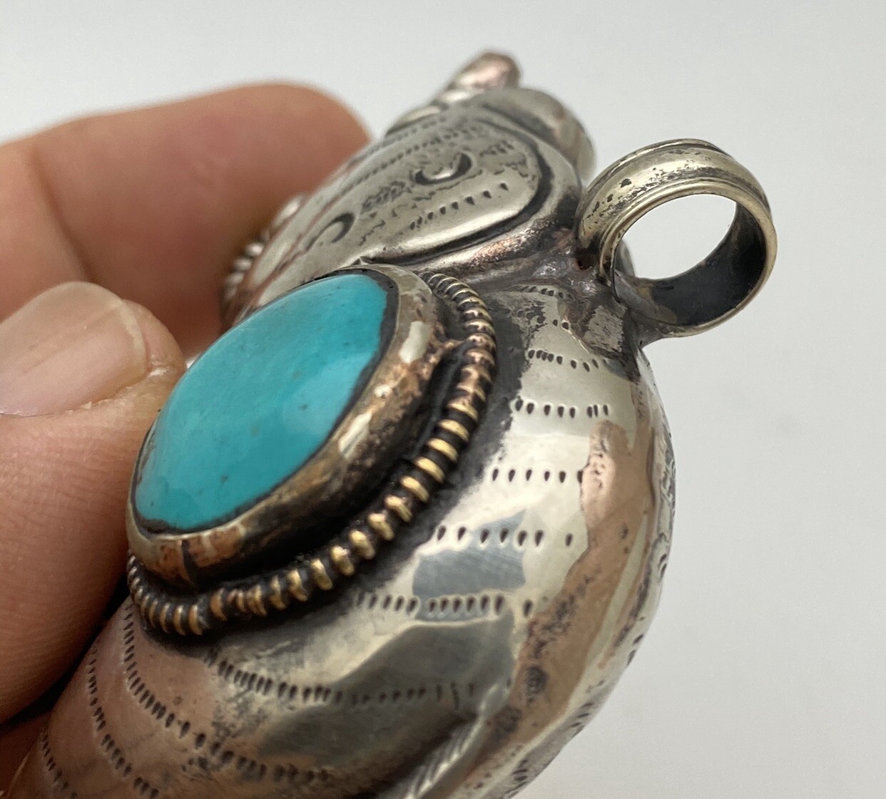 Elephant, handcrafted,tibetan silver, turquoise, ethnic ,animal,tibetan design
