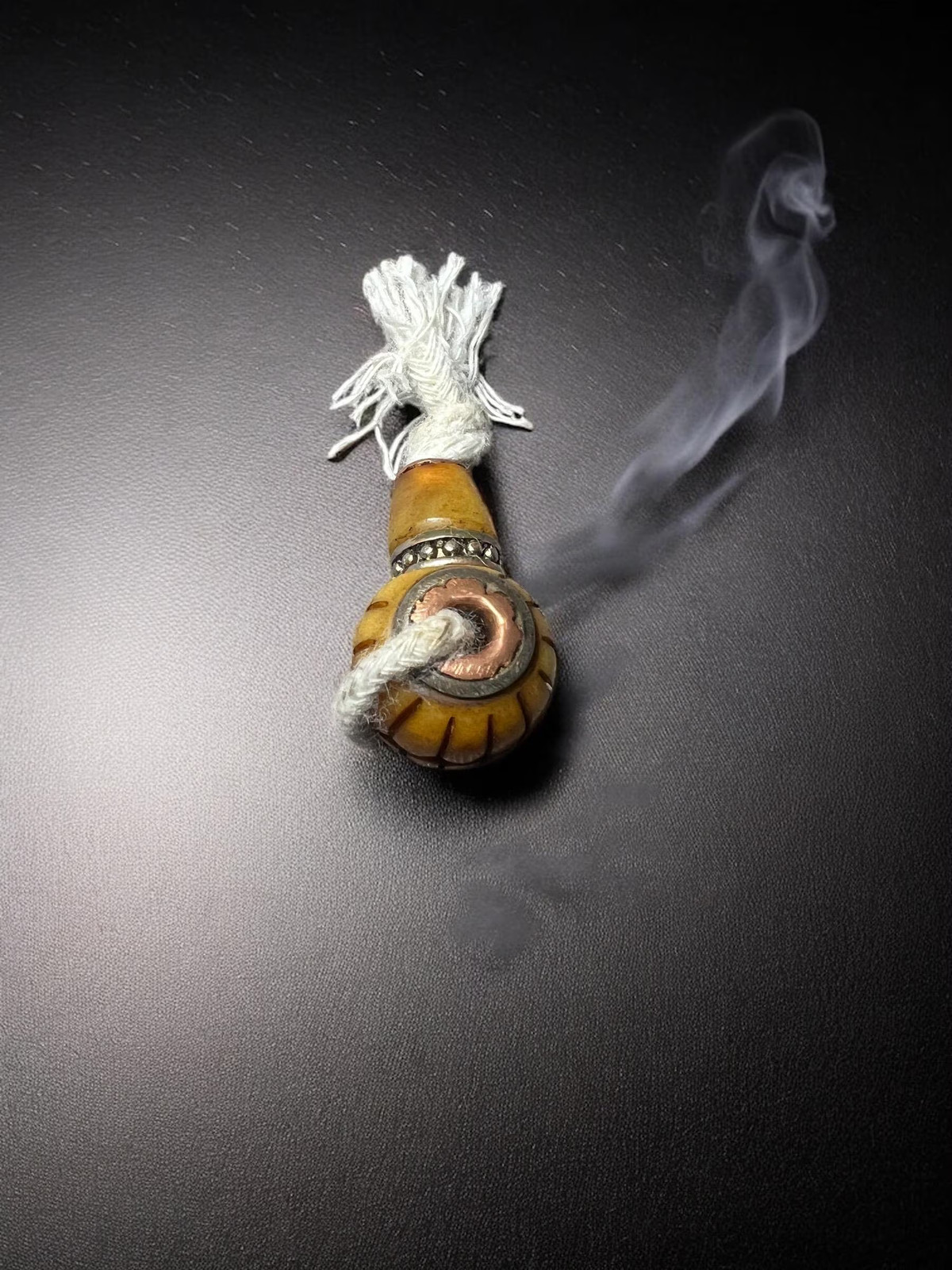 Antique Nepal Tibet Buddhist Carved Yak Bone Mala Prayer Guru Bead