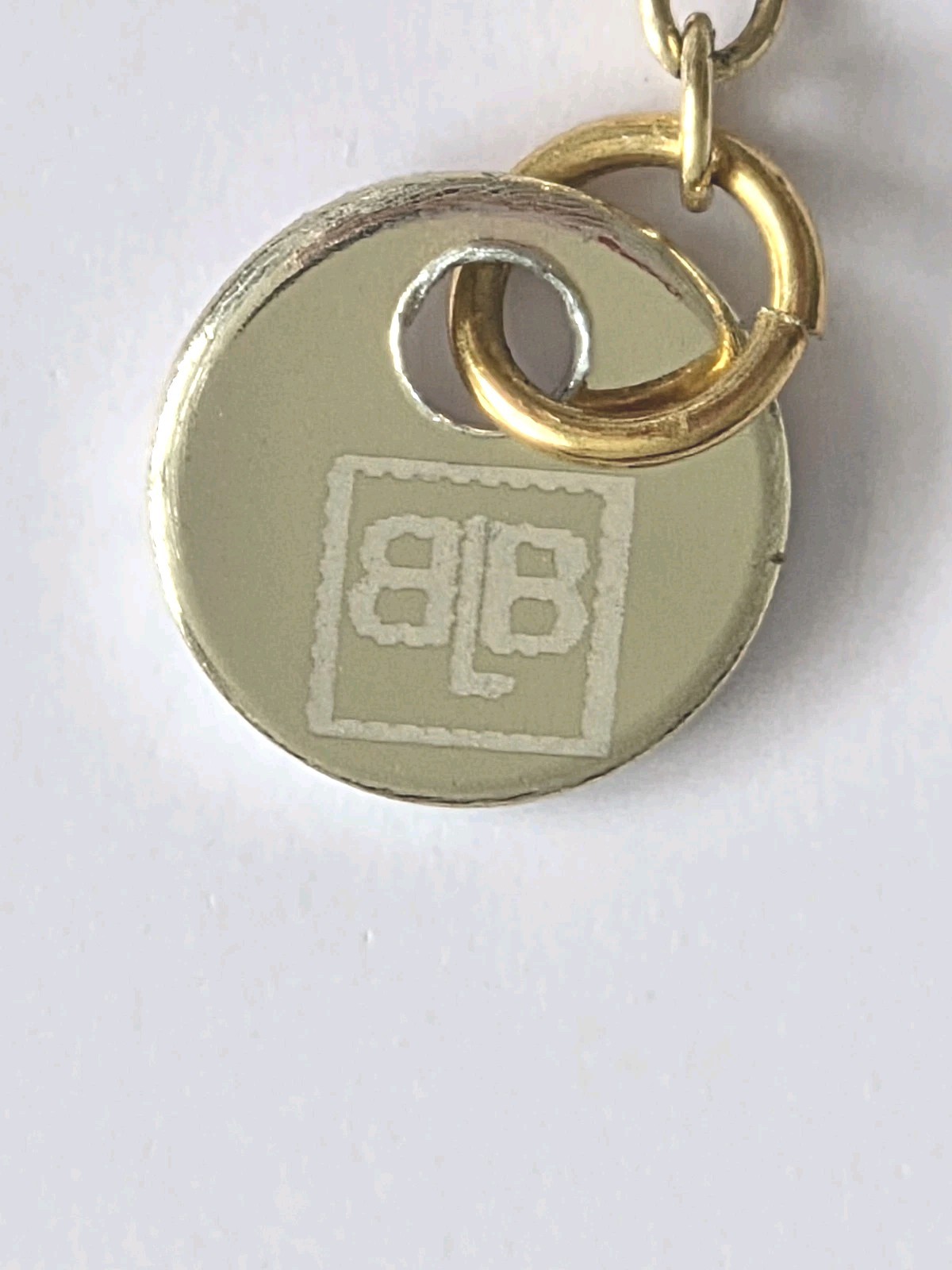 BLB Necklace With Black Cord, 6 Sided Pendant with Gold Tone-6.5 + 3 In Length