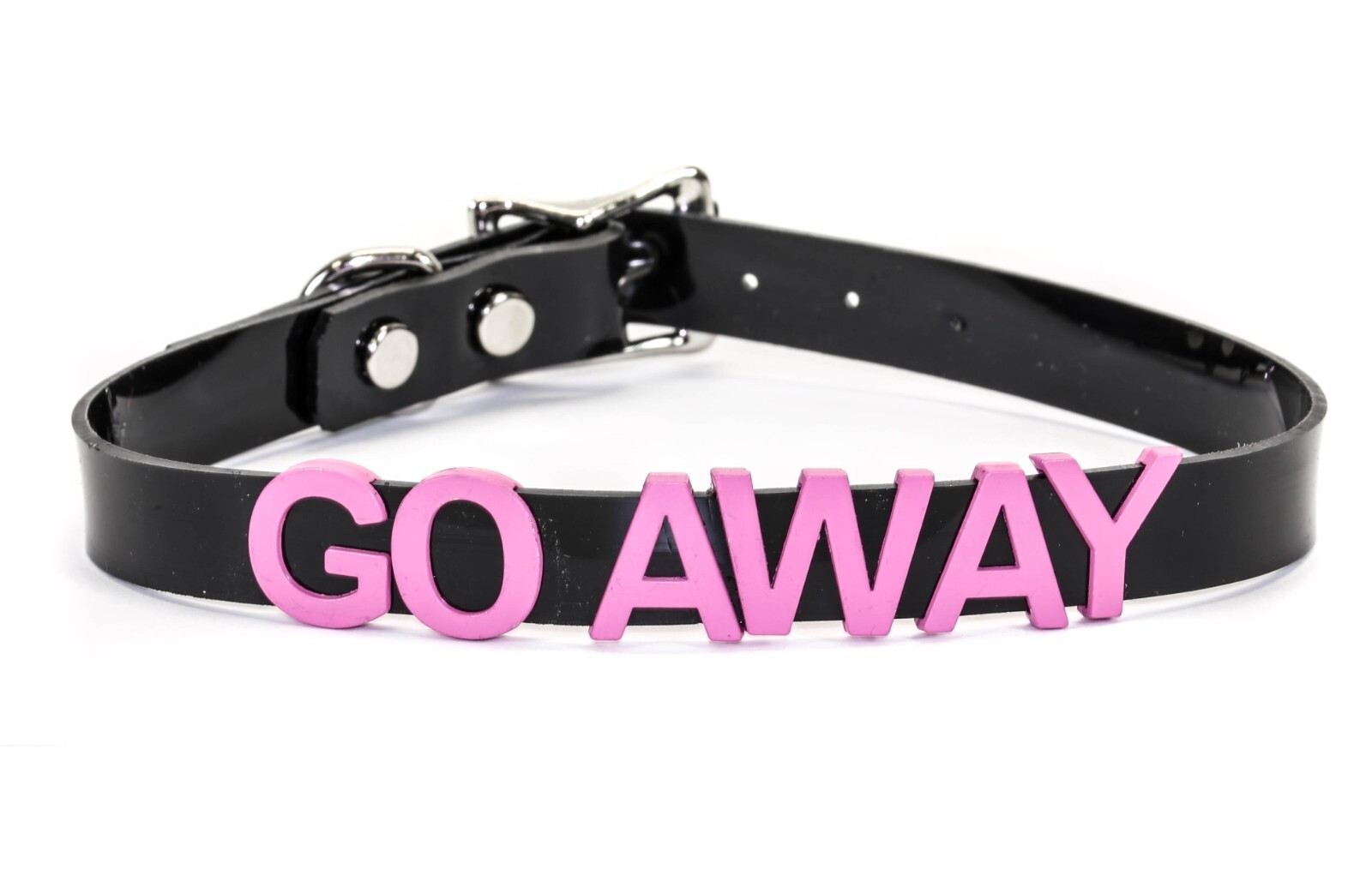 Black Vinyl Slave Name PVC Pink Bdsm-Choker-Slut-Collar-Choker-Adult-Kinky
