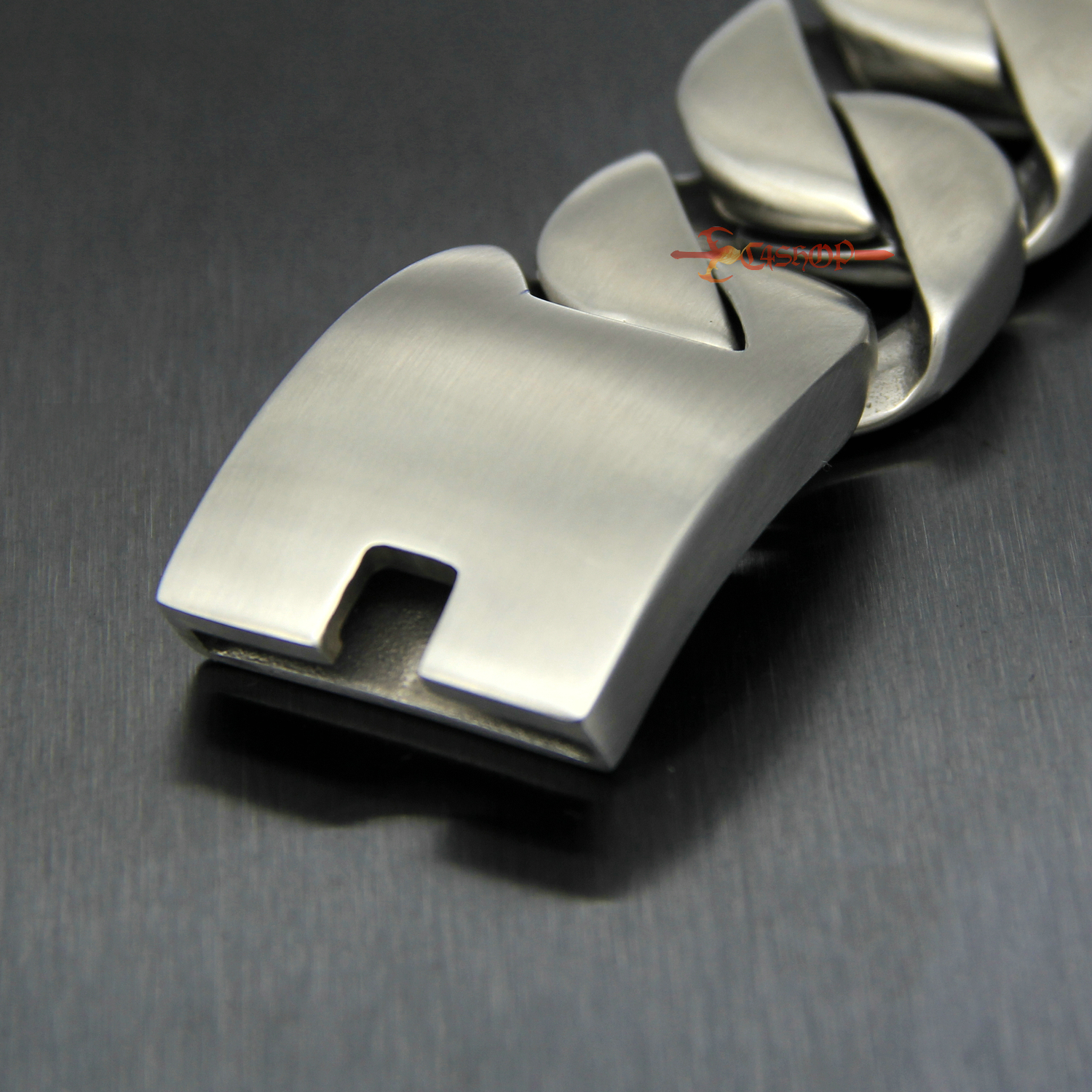 Huge Heavy Matte Brushed Stainless Steel Cuban Chain Men’s Bracelet Necklace