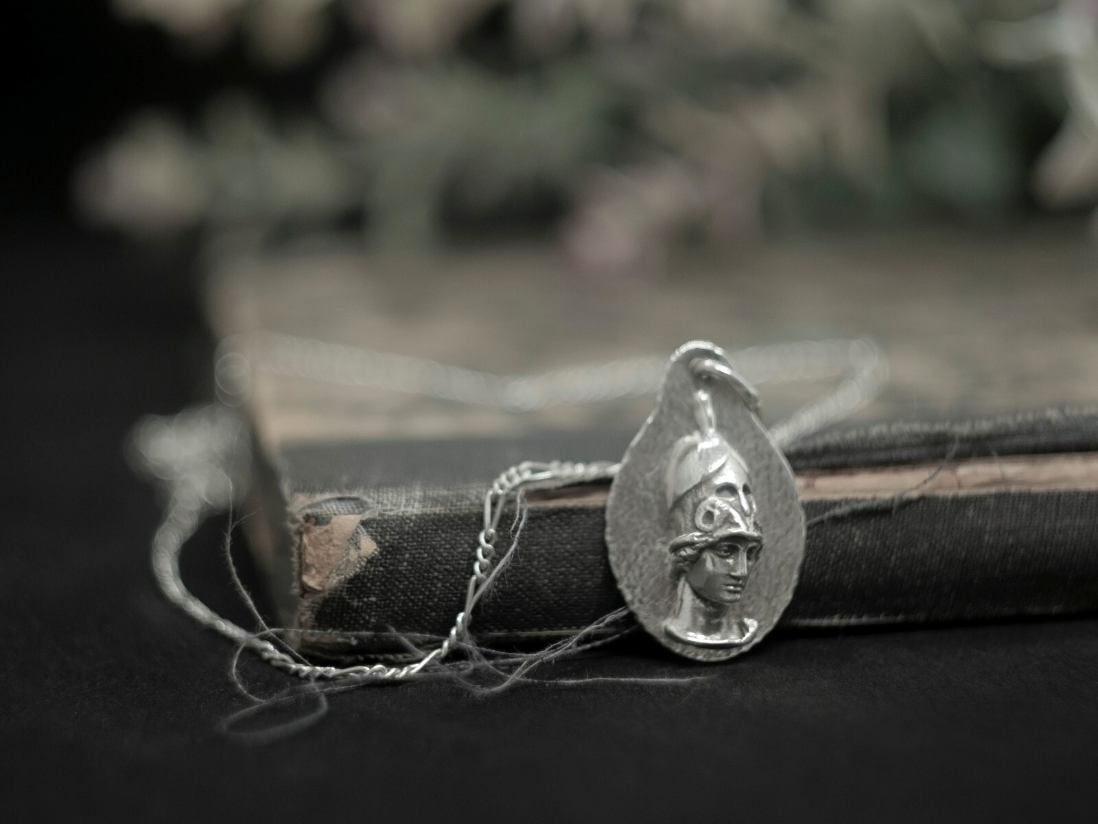 Greek Athena Silver Necklace, Goddess of Warfare Pendant, Goddess of Wisdom