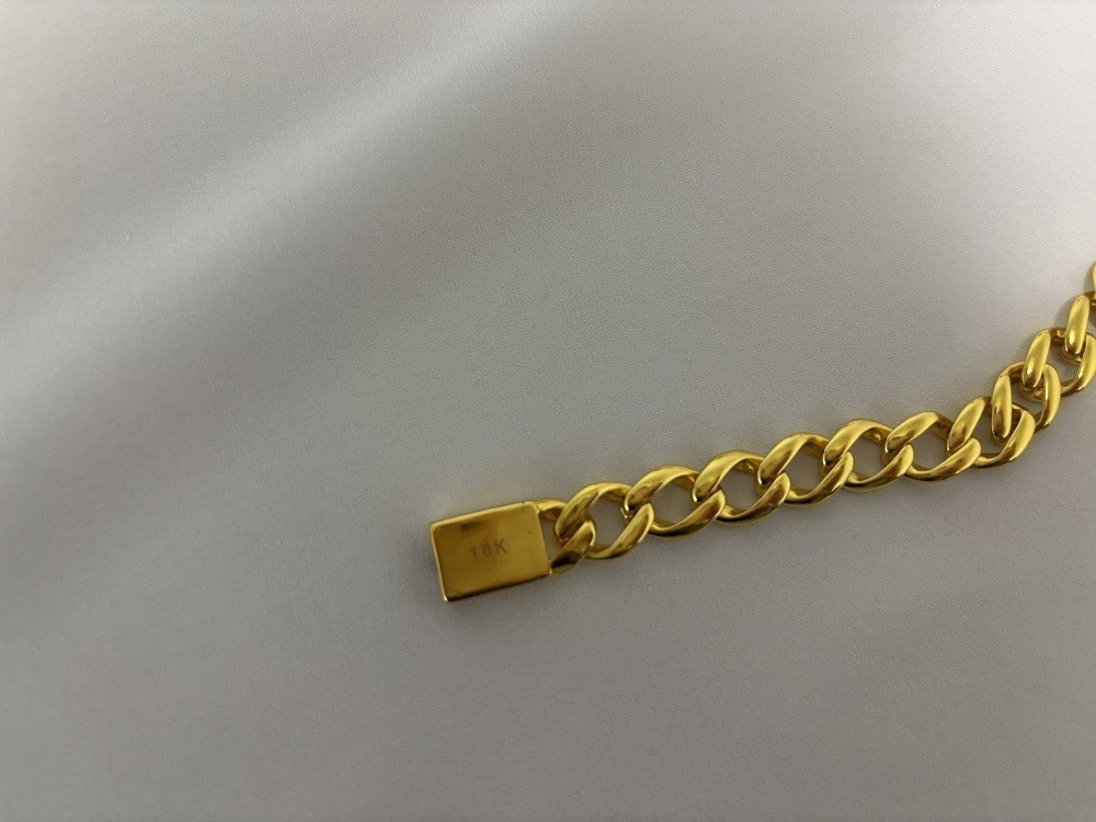 18K Yellow Gold 10MM Miami Cuban Link Chain Necklace 24INCH